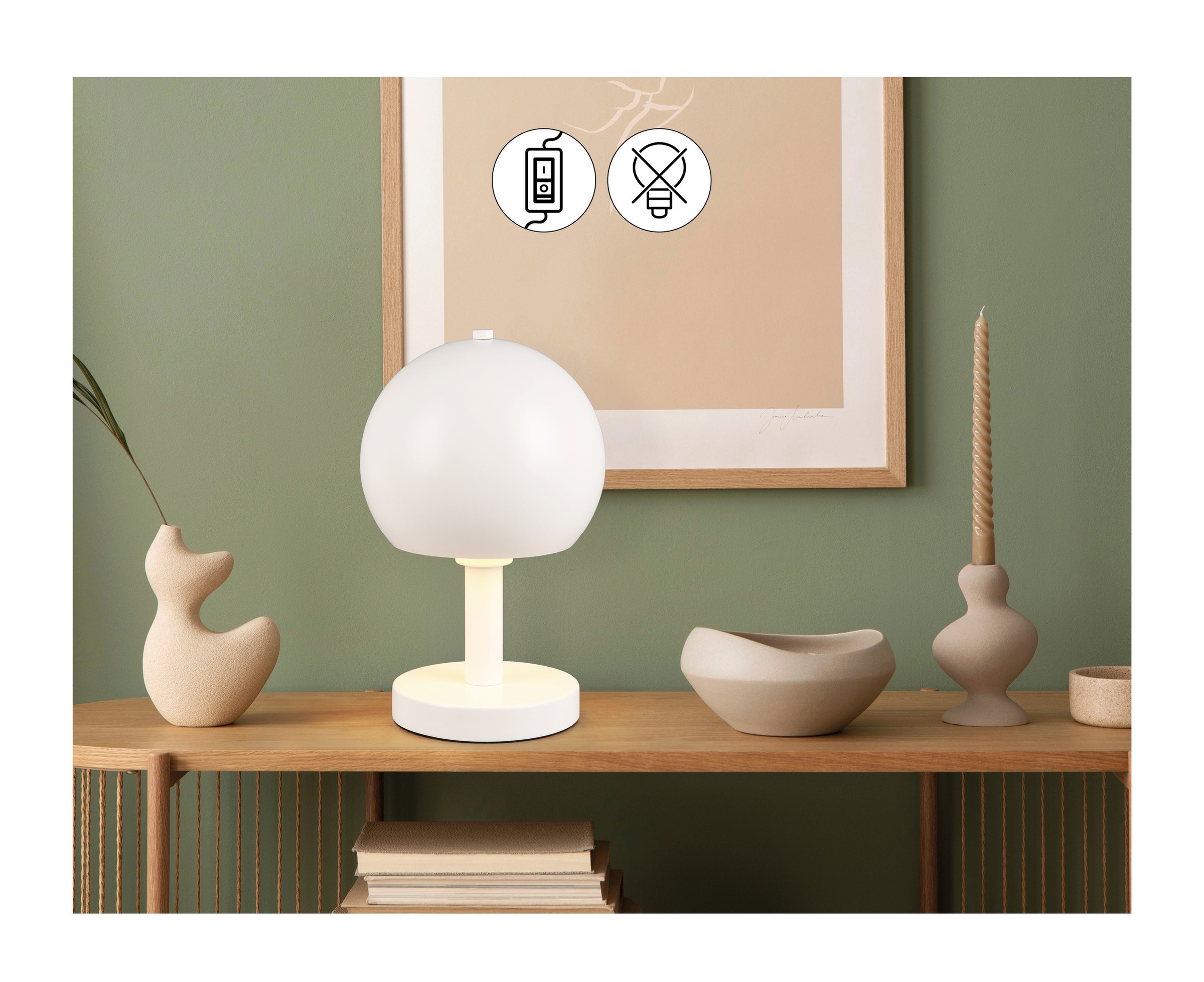 Leonique Tischlampe »Christelle, Deko Tischleuchte mit Metallschirm Ø 18cm günstig online kaufen