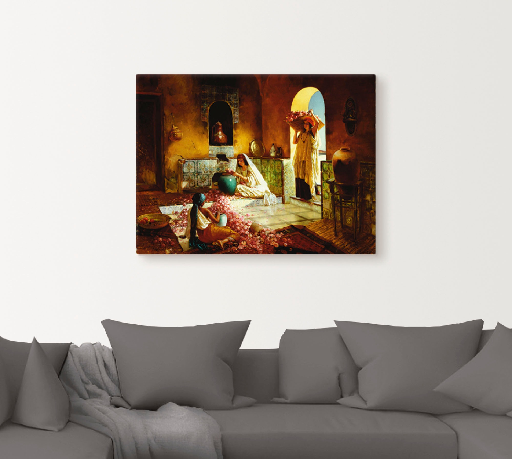 Artland Wandbild »Die Rosenernte.« Frau 1 Stk. tlg. als Leinwandbild, Poste günstig online kaufen