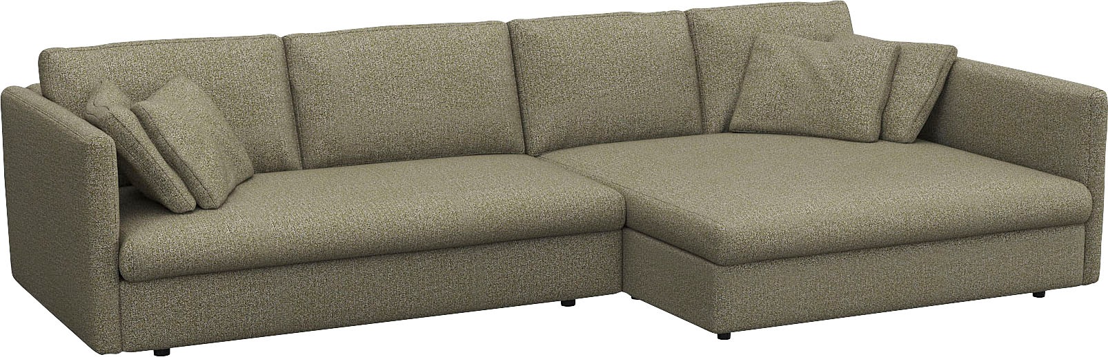 FLEXLUX Ecksofa »Lovane«, Weich & anschmiegsam, große Sitztiefe auf Kaltschaum, Dekokissen inkl.