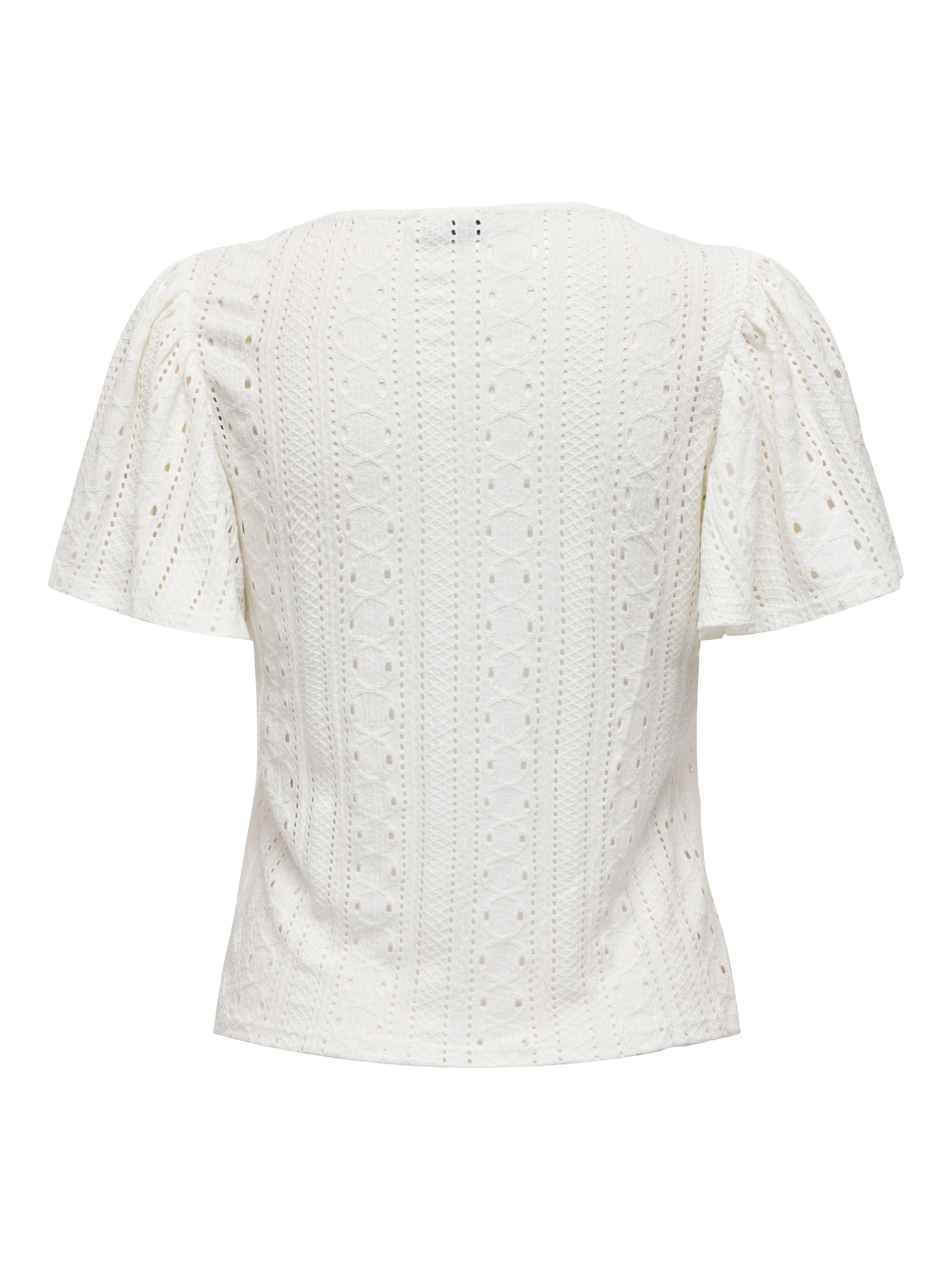 ONLY Kurzarmshirt »ONLRIVERSIDE – Shirt mit voluminösem Armschnitt für Alltag« regular fit, modisch, Jersey, Materialmix, Rundhals