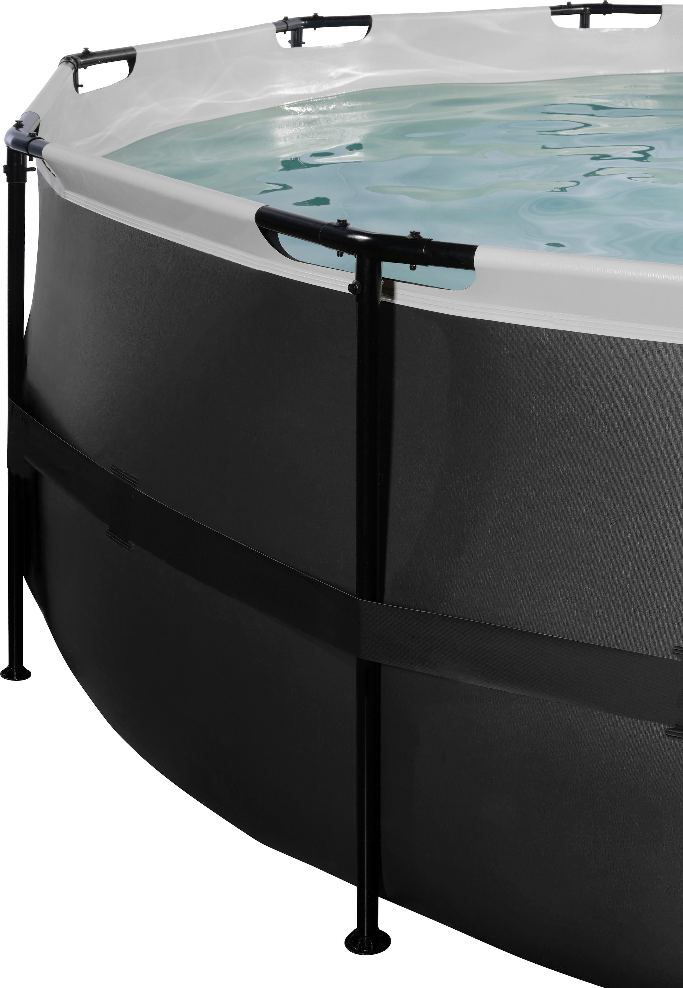 EXIT Framepool »inkl. Sicherheitsleiter«, (Set, 4 tlg.), ØxH: 450x122 cm, mit Kartuschenfilteranlage und Filterkartusche