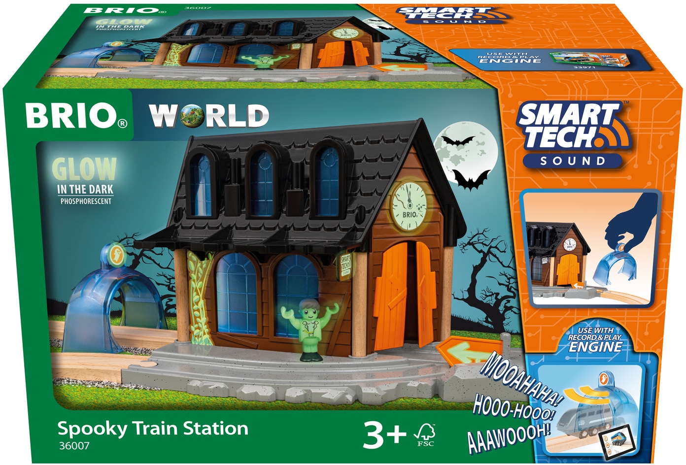BRIO® Spielzeugeisenbahn-Gebäude »BRIO® WORLD, Smart Tech Sound Geisterbahnhof«, mit... kaufen
