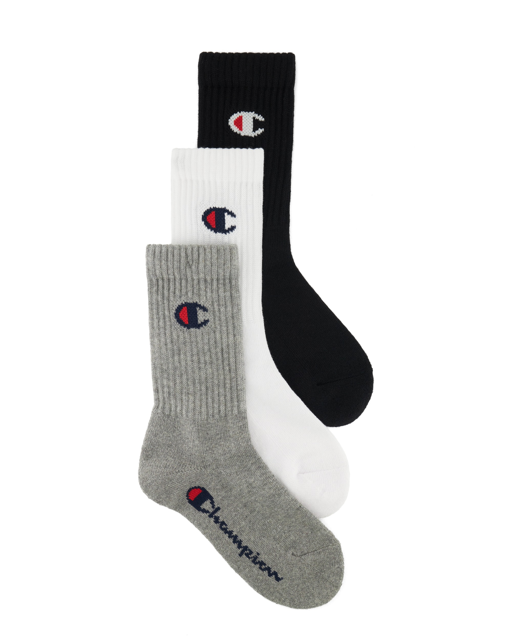 Champion Sportsocken »3 Pack Crew Socks« 3 Paar tlg. für sportive Aktivitäten, dreiteiliges Set, sportlicher Stil