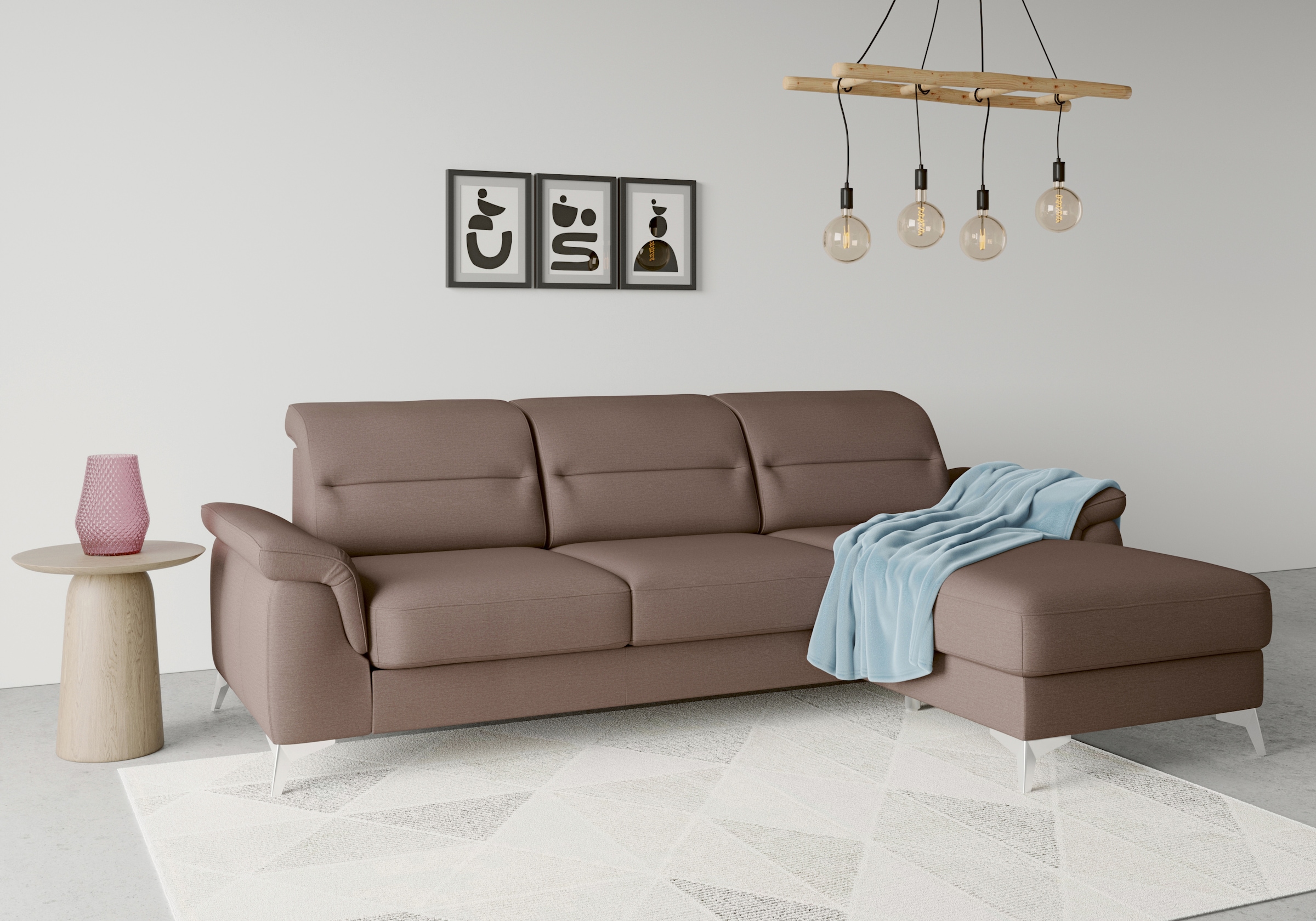 sit&more Ecksofa »Sinatra L-Form« mit Recamiere, optinal mit Kopfteilverste günstig online kaufen