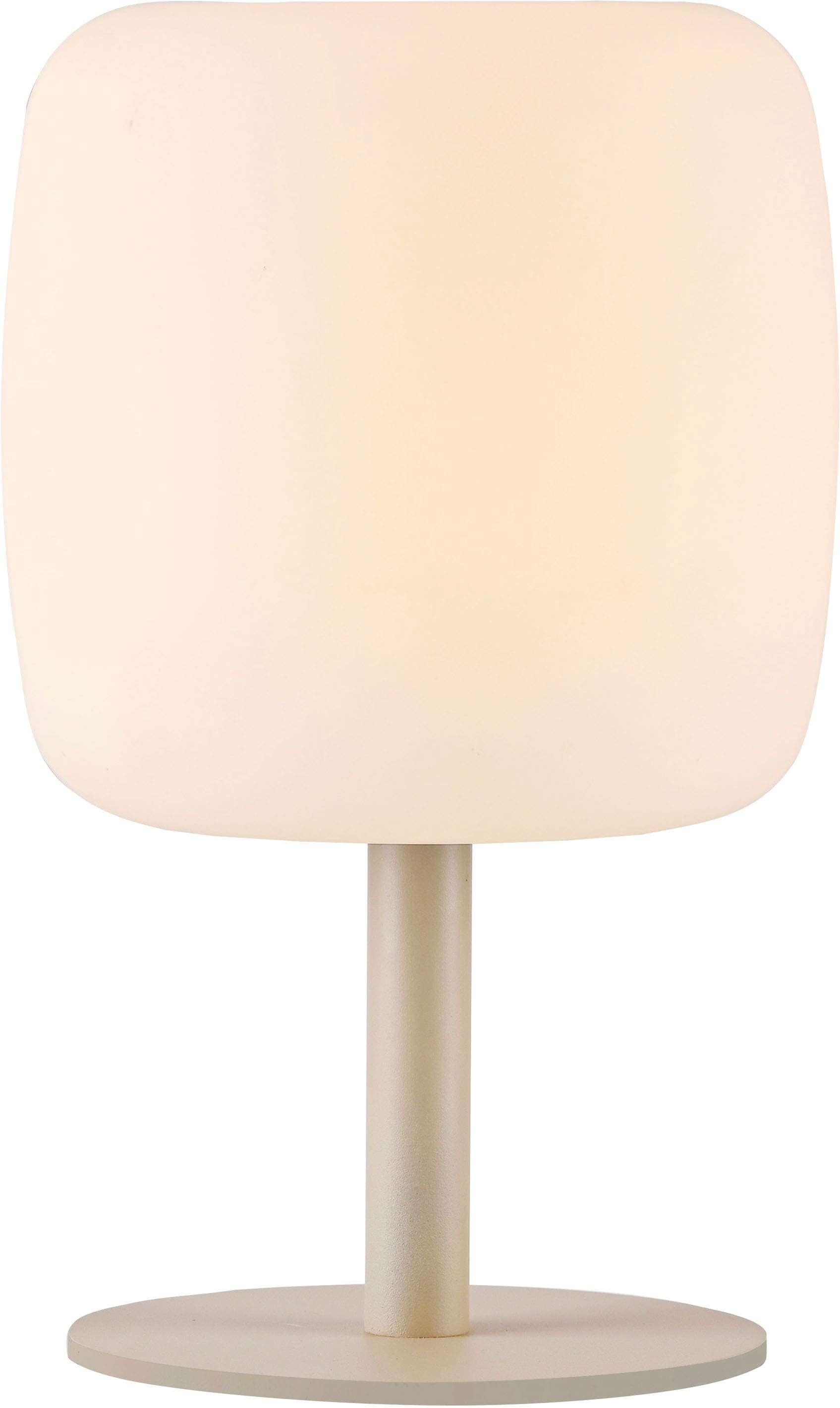 SCHÖNER WOHNEN-Kollektion LED Außen-Tischleuchte »LUMARA« LED-Board 1 Stk. Warmweiß Kabellose Akku-Lampe, dimmbar, IP54, Macchiato – für innen & außen