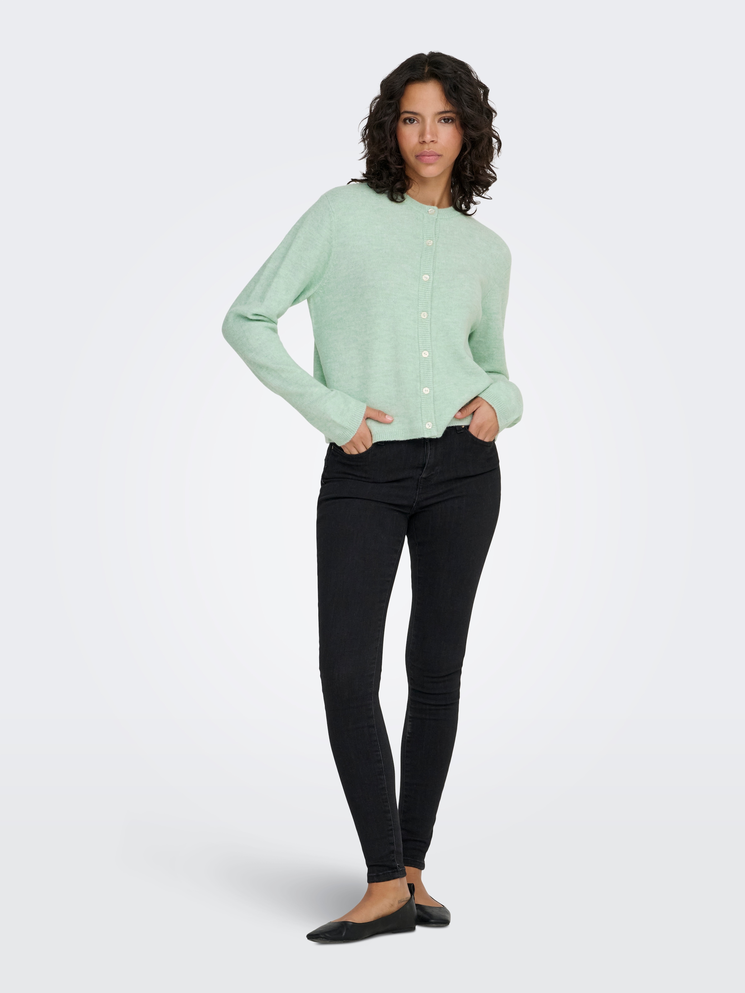 ONLY Strickjacke »ONLSIMONI L/S O-NECK CARDIGAN KNT NOOS« lockere Passform