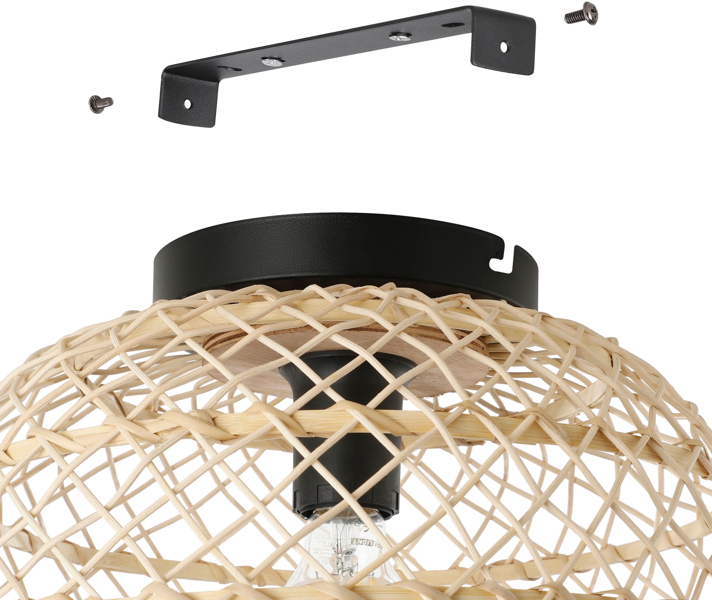 EGLO Deckenleuchte »AUSNBY«, Leuchtmittel E27 | Leuchtmittel wechselbar-ohne Leuchtmittel, Deckenleuchte in schwarz aus Stahl - exkl. E27 - 1X40W