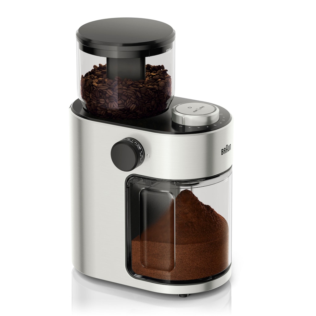 Braun Kaffeemühle »Kaffeemühle FreshSet KG7070«, 110 W, Scheibenmahlwerk, 220 g Bohnenbehälter, mit Überhitzungsschutz