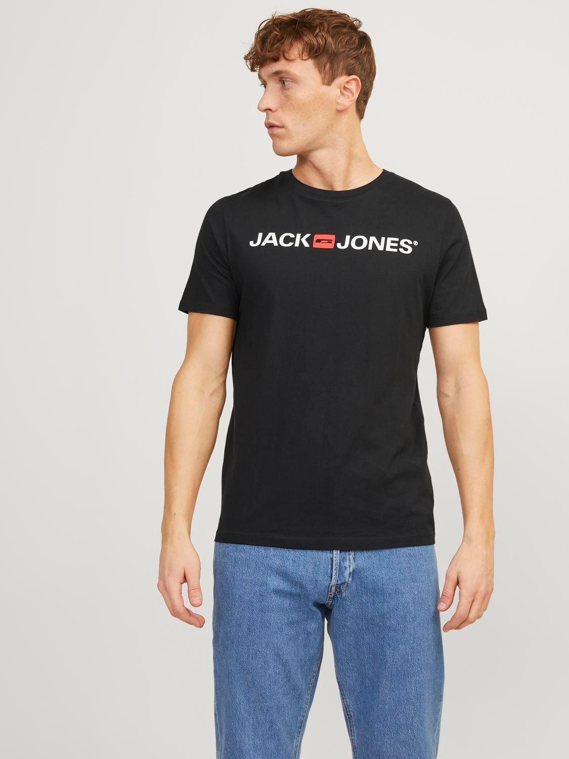 Jack & Jones T-Shirt »CORP LOGO TEE«, (Packung, 3 tlg., 3er-Pack), 3er Packung
