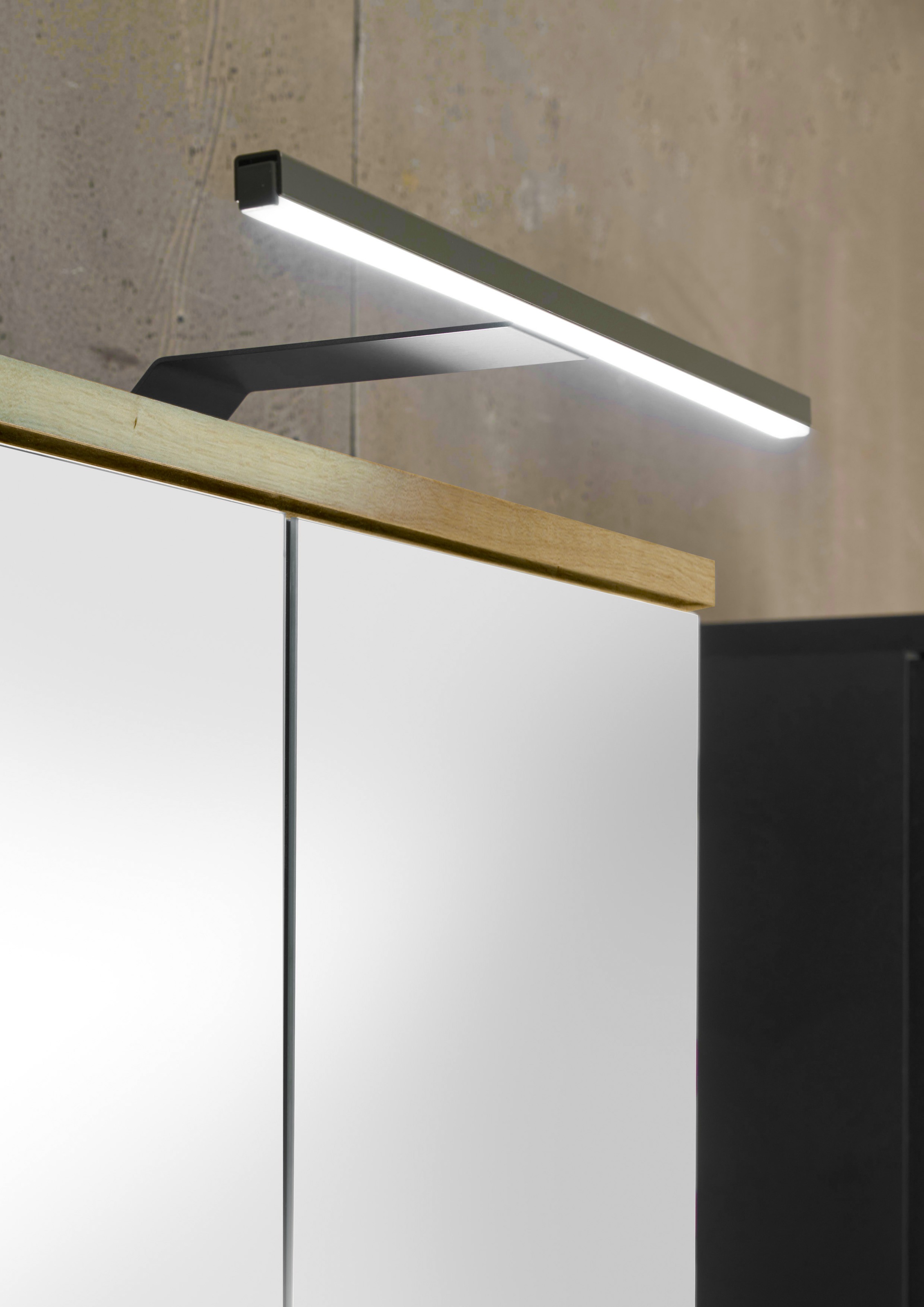 BASIC by Balculina Spiegelschrank »Spice, Badezimmerschrank BxTxH 60x67x20 cm« 1 Stk. tlg. Breite 60 cm, LED-Beleuchtung