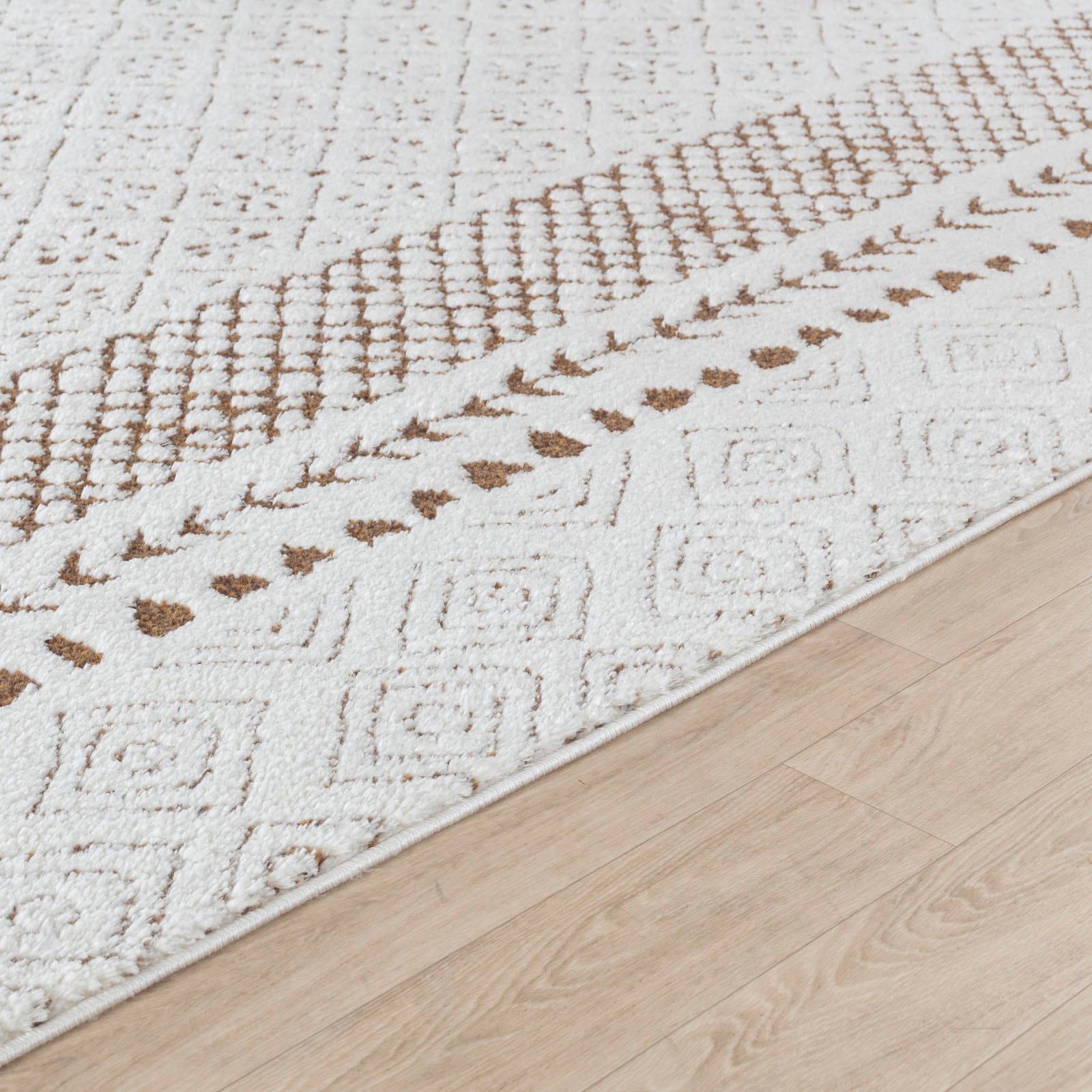 Livabliss Teppich »MONACO«, rechteckig, 14 mm Höhe, Skandinavischer Teppich, Kurzflor Boho-Wohnzimmerteppich
