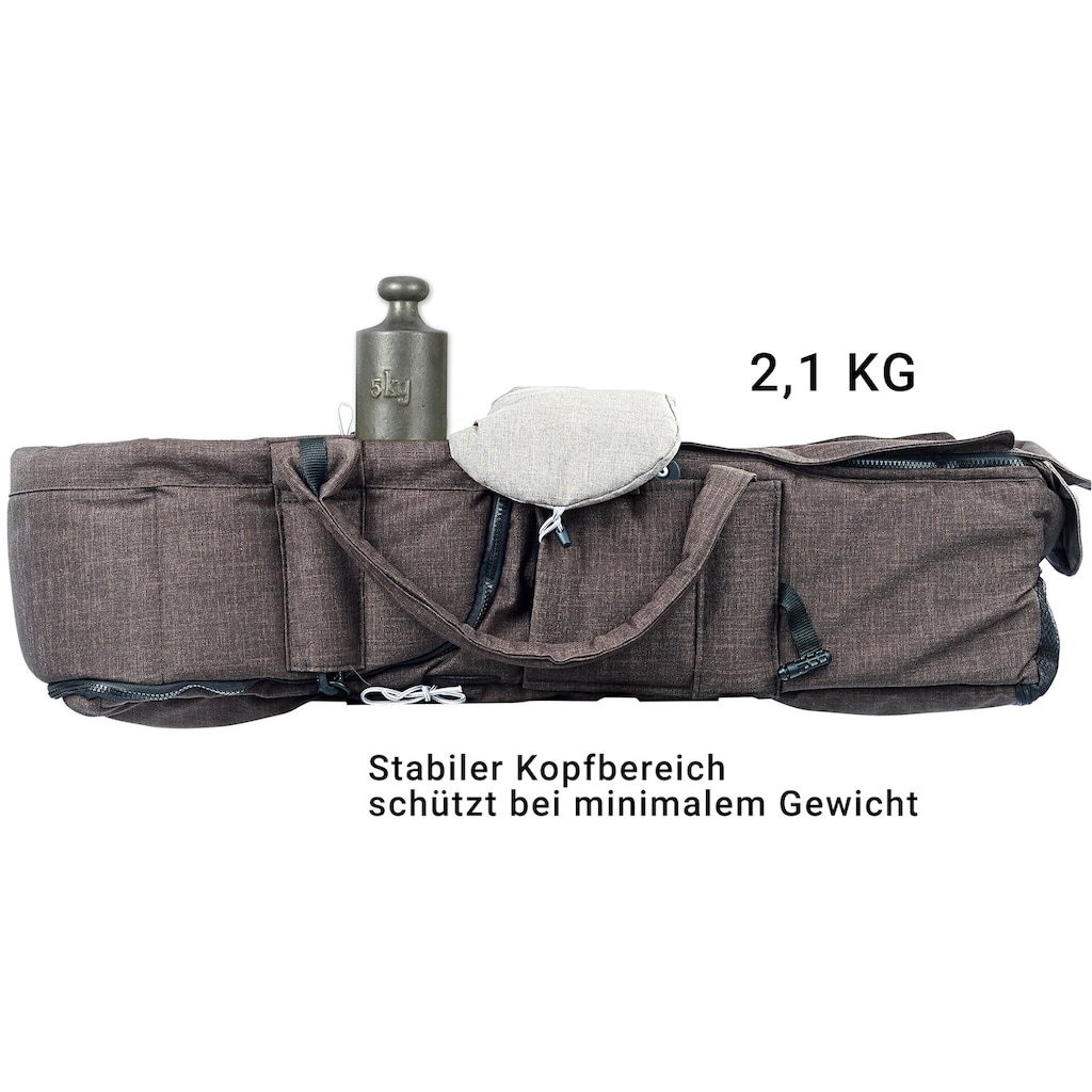 Gesslein Kombi-Kinderwagen »F10 Air+, eloxiert/tabak, grau meliert/Streifen«