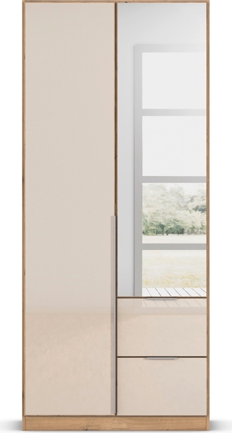 rauch Drehtürenschrank »Kleiderschrank Kleiderschränke Schrank Garderobe AGORDO mit Glasfront«, (in zwei Griff-Farben, Breiten 91-360 cm), mit Außenschubkästen, in 7 Breiten und 2 Höhen MADE IN GERMANY