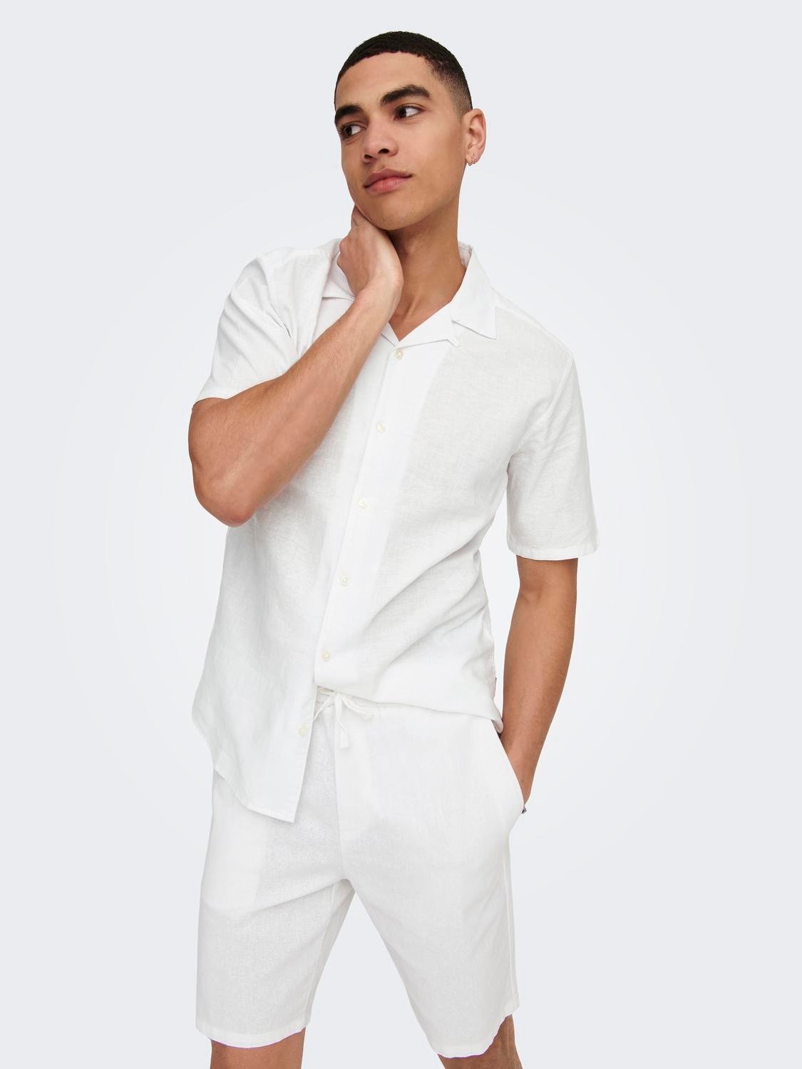 ONLY & SONS Shorts »ONSLINUS 0007 COT LIN SHORTS NOOS«
