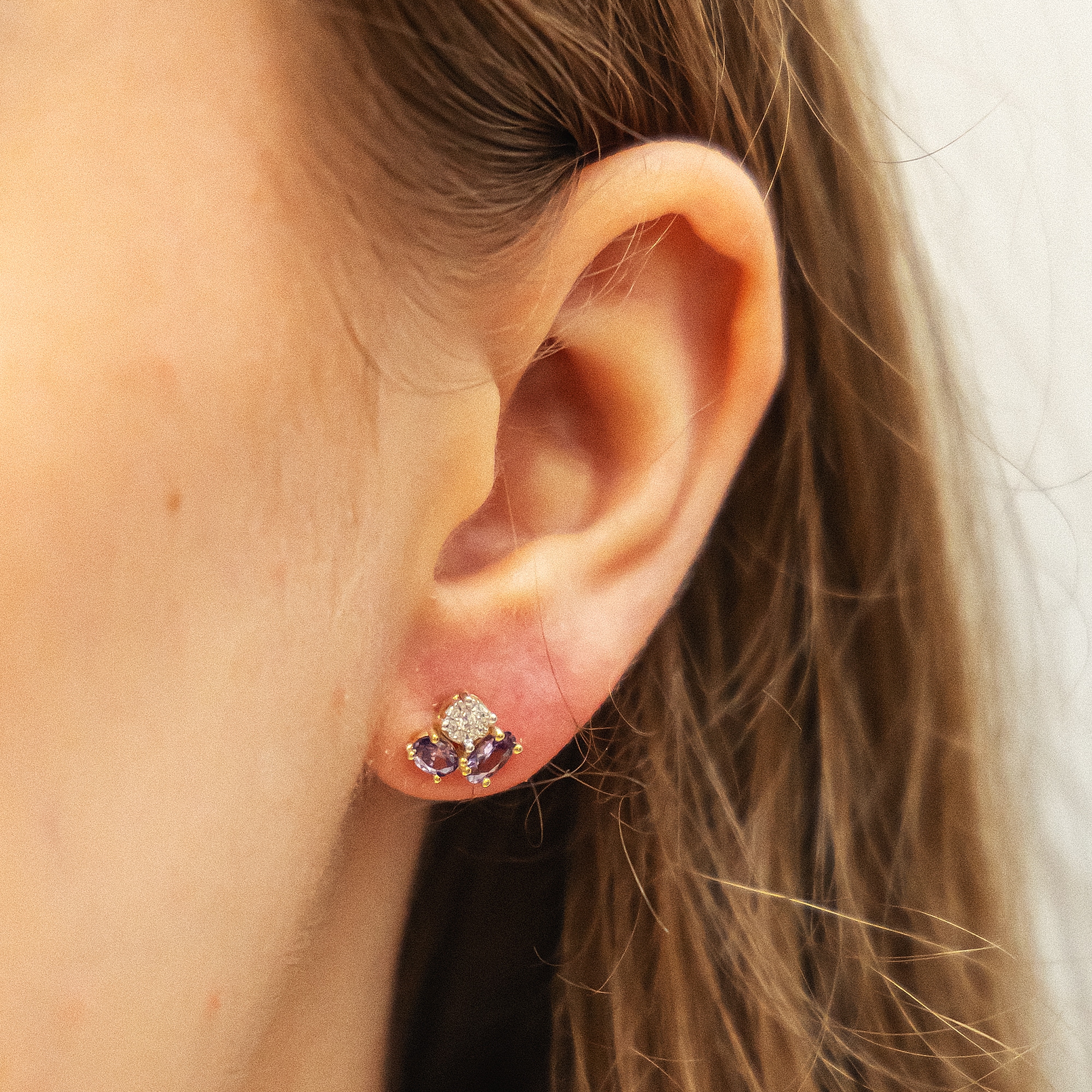 Fascination by Ellen K. Paar Ohrstecker »Gold 375 Amethyst + Zirkonia«
