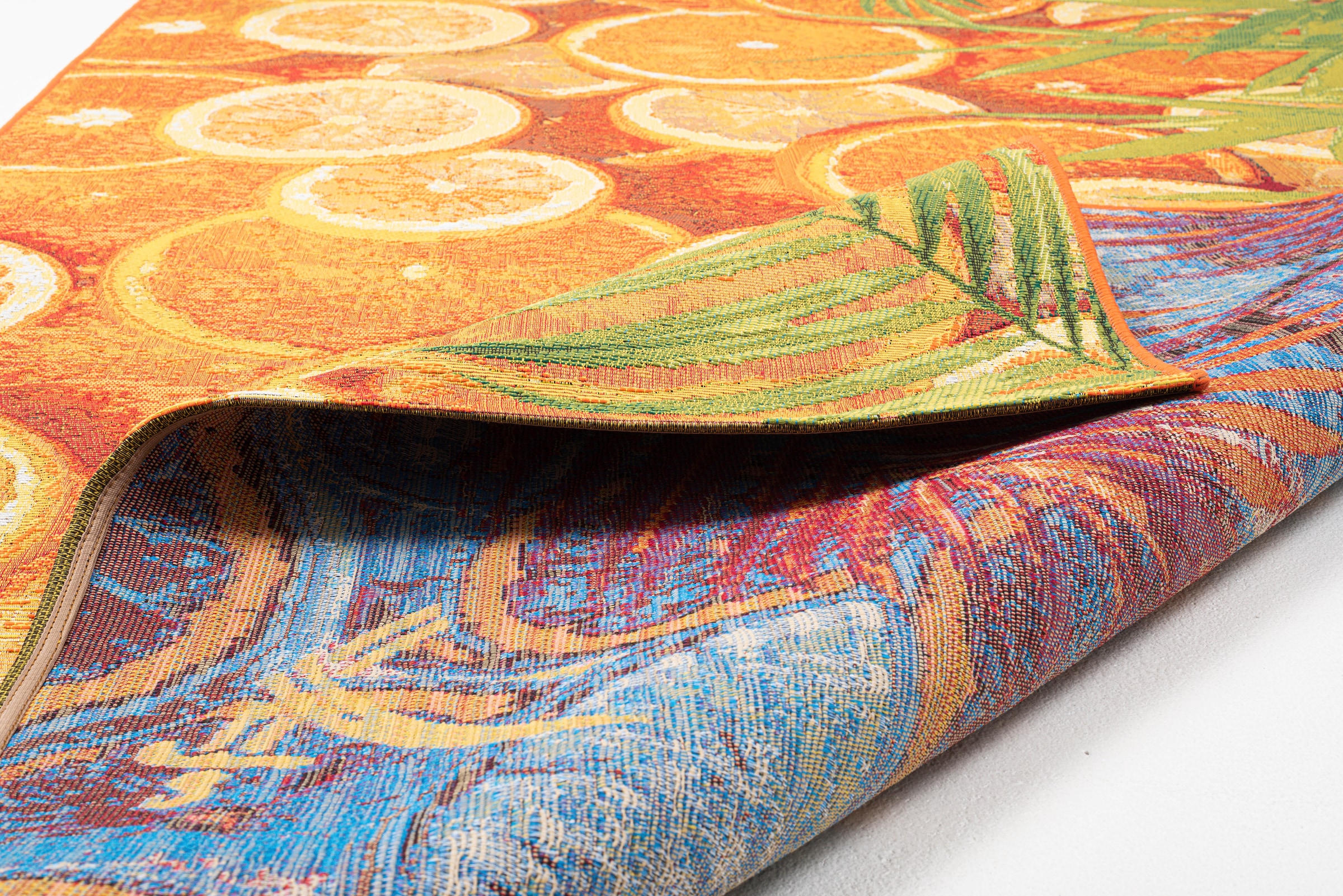 Sansibar Teppich »Rantum Beach 001«, rechteckig, 5 mm Höhe, Flachgewebe, modernes Sommer Design, In- und Outdoor geeignet