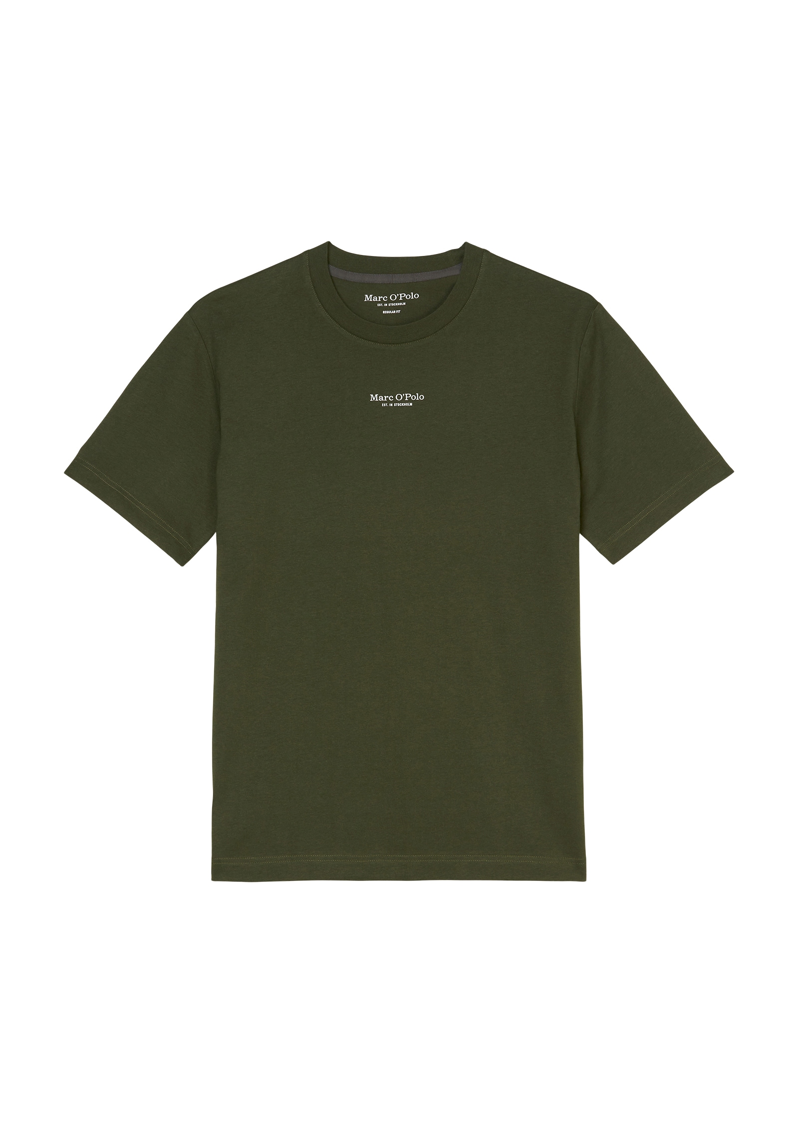 Marc O'Polo T-Shirt, ein kleines, dezentes Logo in Kontrastfarbe ziert die Brust