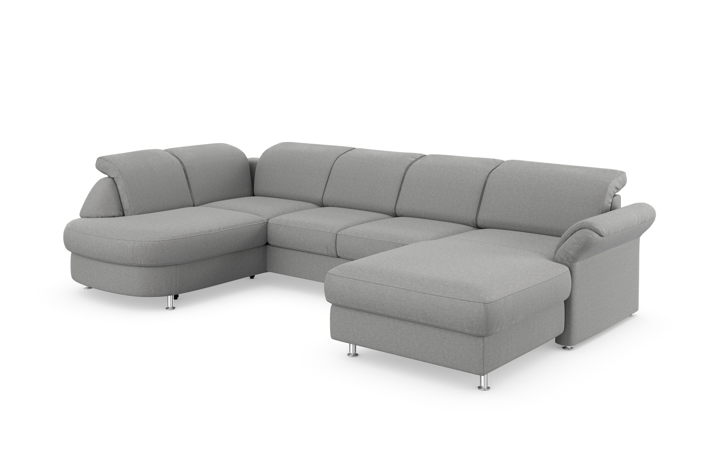sit&more Wohnlandschaft »Apulia U-Form«, wahlweise Bettfunktion, Bettkasten und Kopf- und Armteilverstellung