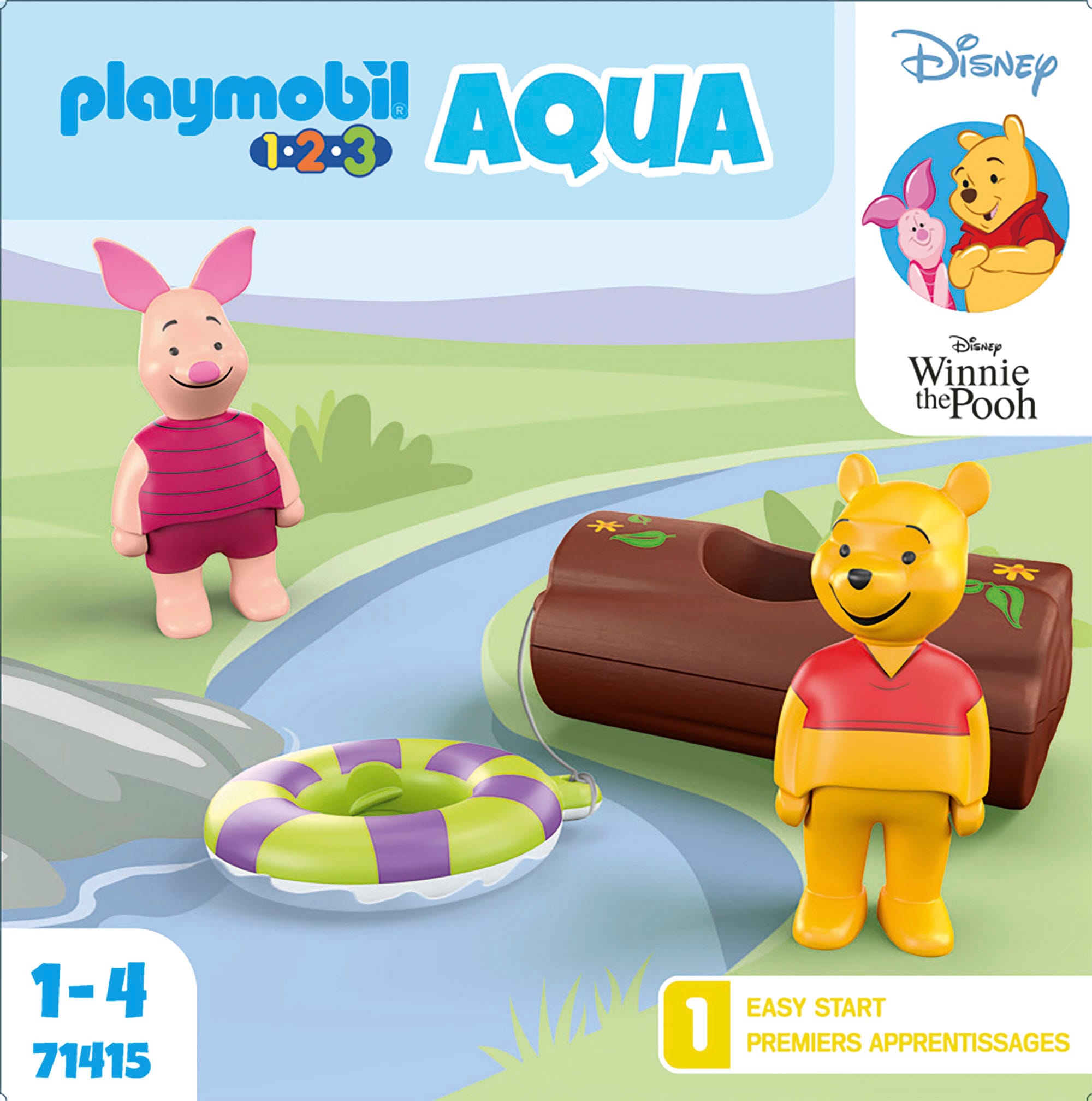 Playmobil® Konstruktions-Spielset »1.2.3 & Disney: Winnies & Ferkels Wasserabenteuer (71415)«, (3 St.), Disney & Winnie the Pooh, Aqua; Made in Europe