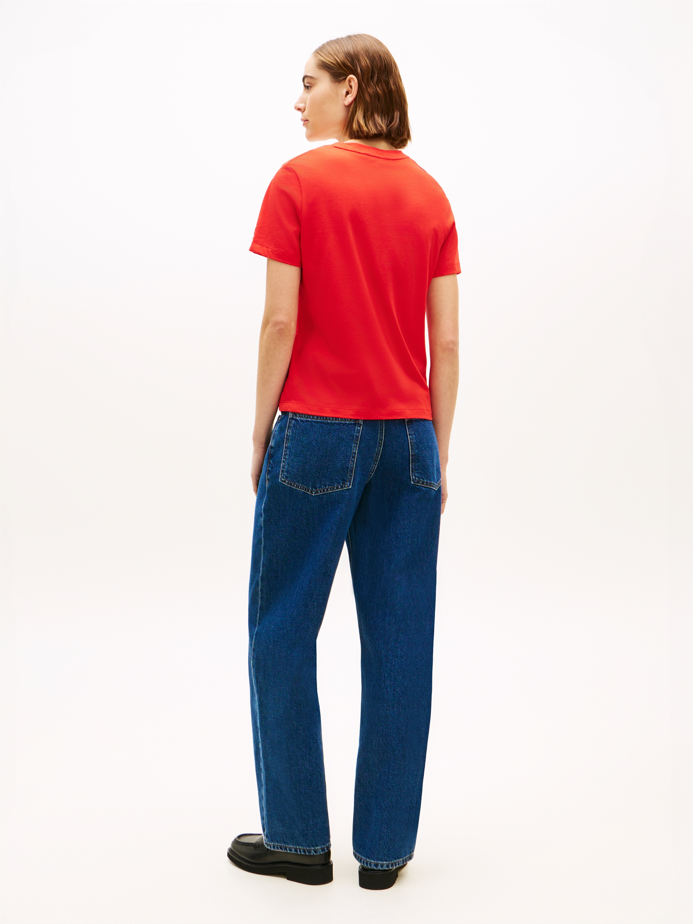 Tommy Hilfiger Kurzarmshirt »REG CORP LOGO C-NK SS« Baumwolle