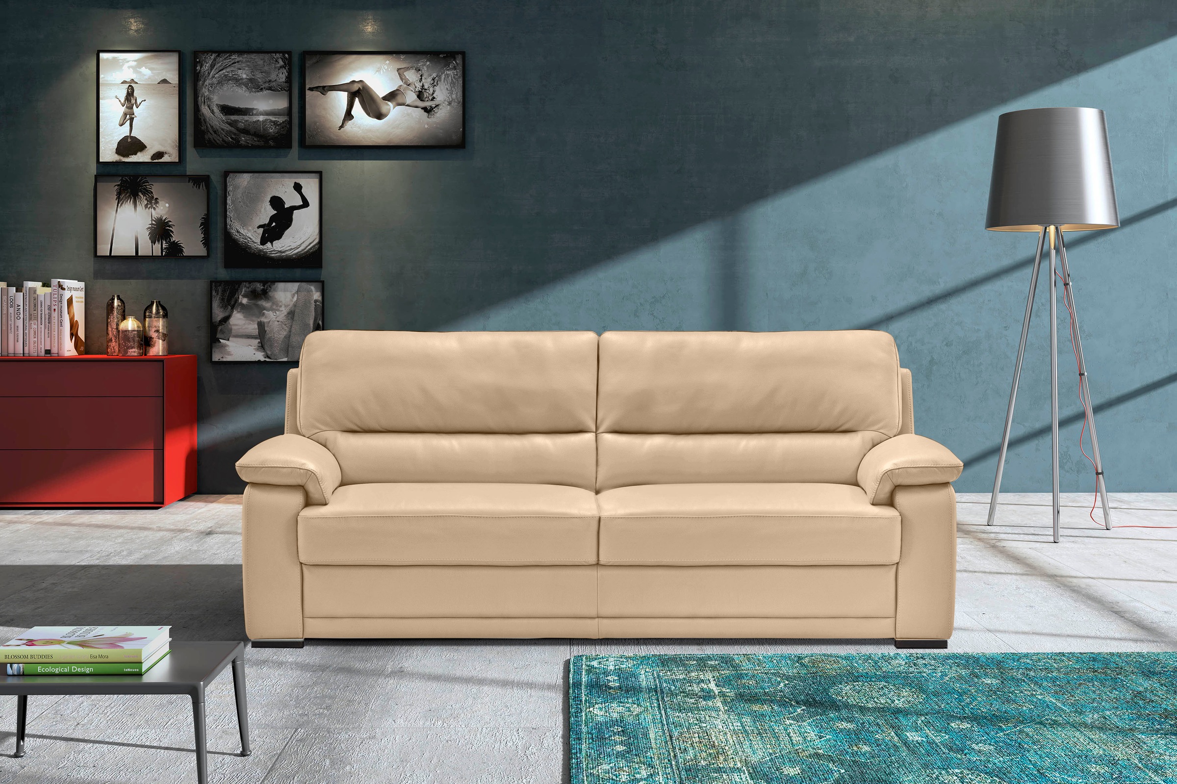 Egoitaliano 2,5-Sitzer »Doris, modernes Designersofa, Ledersofa mit erstkla günstig online kaufen