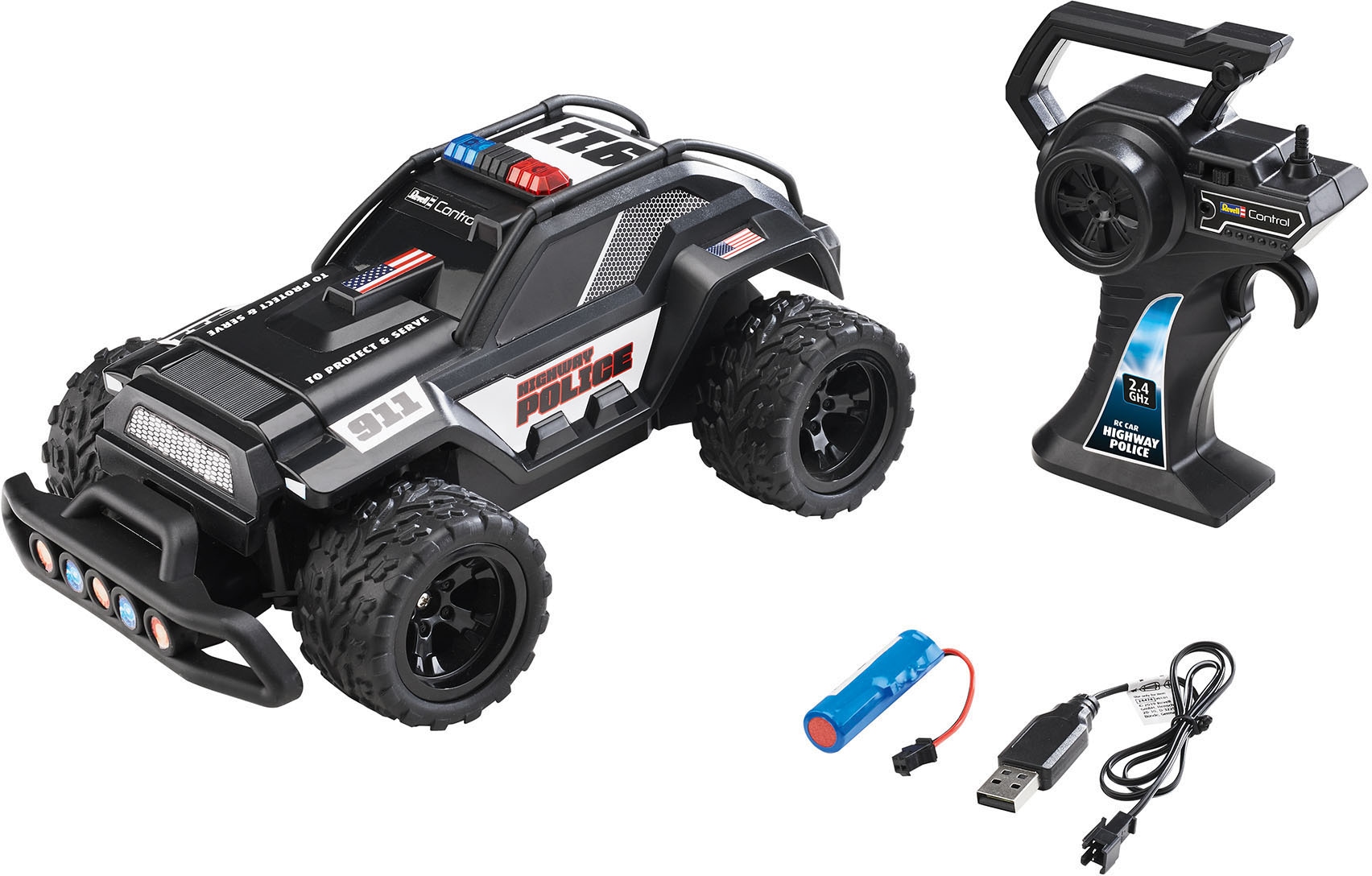Revell® RC-Auto »Highway Police«, mit LED Blaulichtbalken
