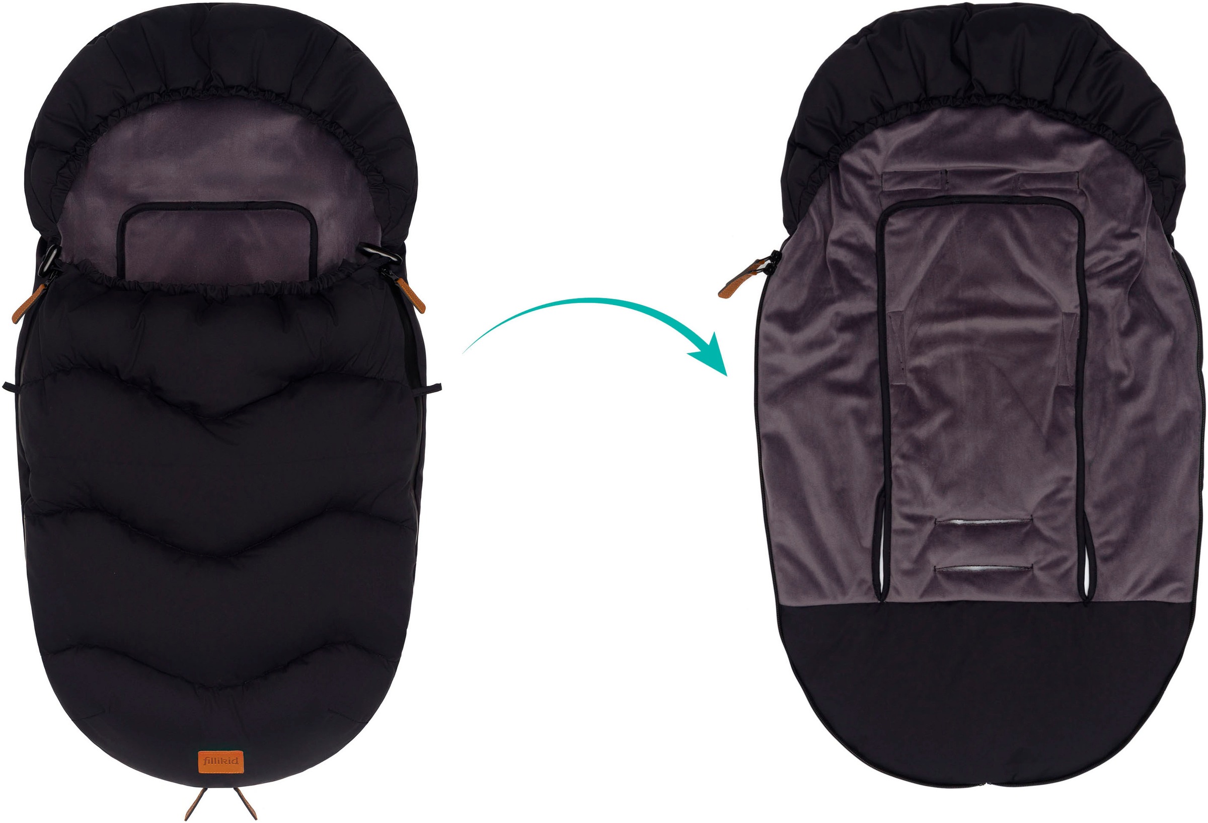 Fillikid Fußsack »Nuptse Gr.0 Winterfußsack, schwarz«