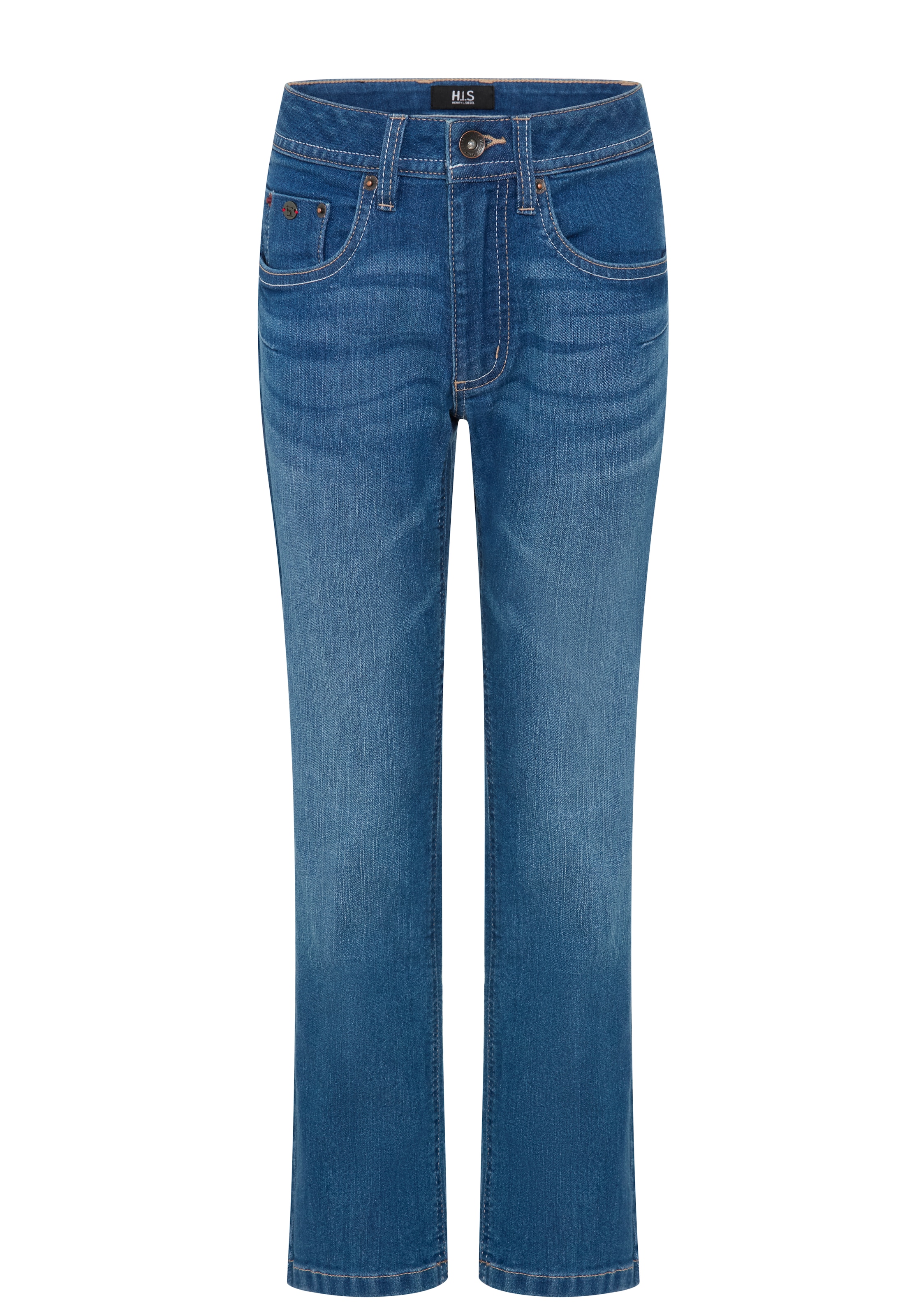 H.I.S Relax-fit-Jeans »Stretchjeans in gerader Form für Jungen« Für TEENS. Gerade Jeans in authentischer Waschung