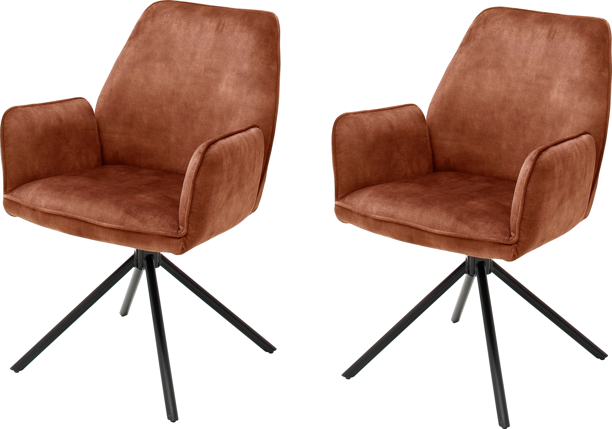 MCA furniture Esszimmerstuhl »Ottawa mit Armlehne« (Set) 2 Stk.Vintage Velo günstig online kaufen