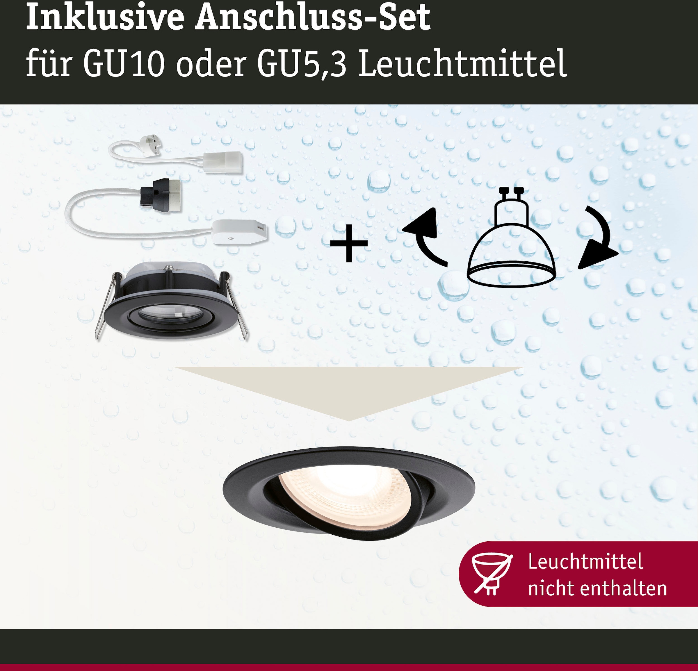 Paulmann LED Einbauleuchte »Nova Plus 1x35W Schwarz matt/Alu Zink«, 1 flammig, Leuchtmittel GU 5,3-GU10 | ohne Leuchtmittel