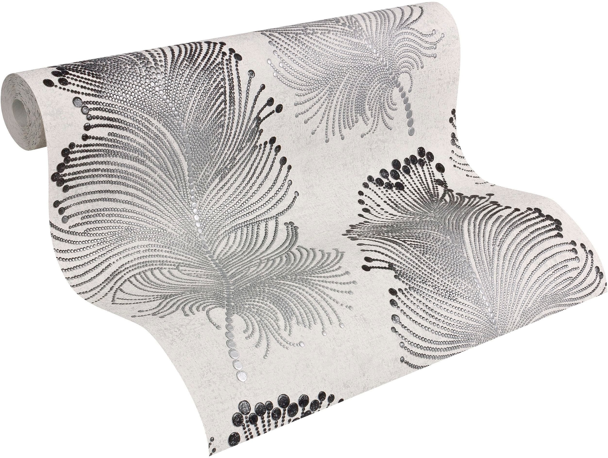 living walls Vliestapete »Bohemian Burlesque« Motiv | Strukturmuster | gemustert leicht strukturiert Boho Tapete Natur Metallic Tapeten Wohnzimmer modern Flur Design Optik