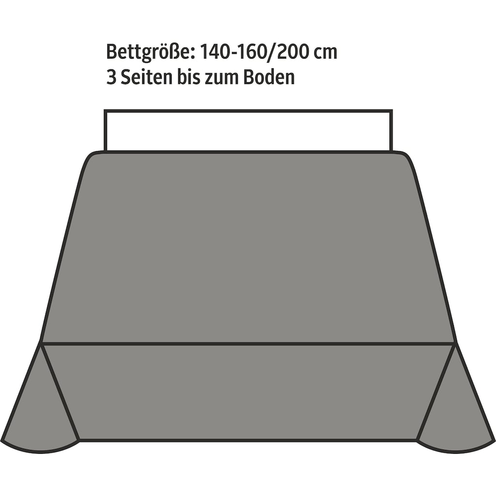 my home Tagesdecke »Mira«, leichte Tagesdecke aus 100% Baumwolle, uni Überwurf, ohne Füllung