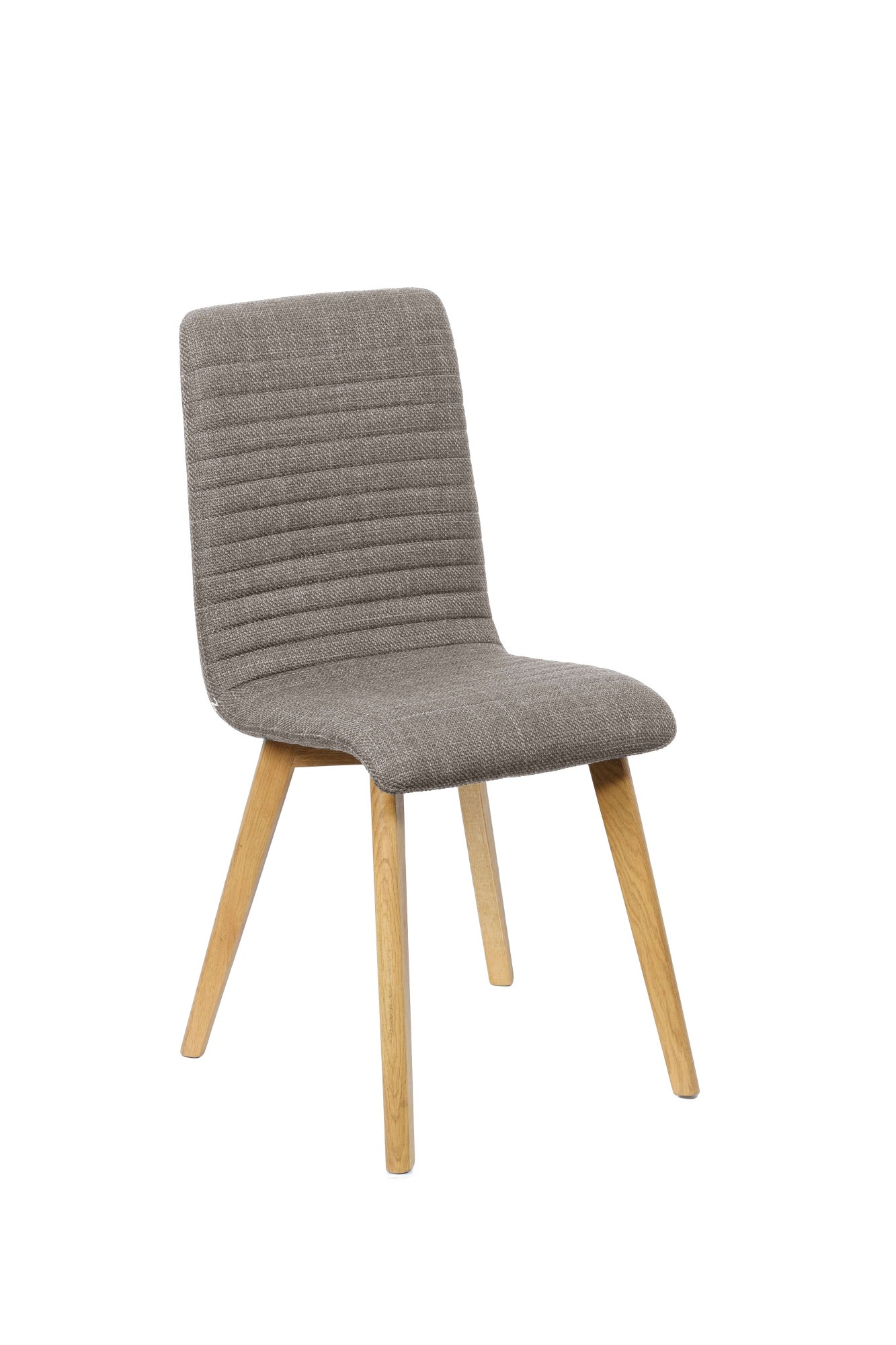 Home affaire 4-Fußstuhl »Arosa Esszimmerstuhl, Polsterstuhl, Küchenstuhl, Speisestuhl, Essstuhl«, (Set), 2 St., Chenille, 2er-Set, Beine aus Massivholz Eiche oder Buche, mit gestepptem Stoff