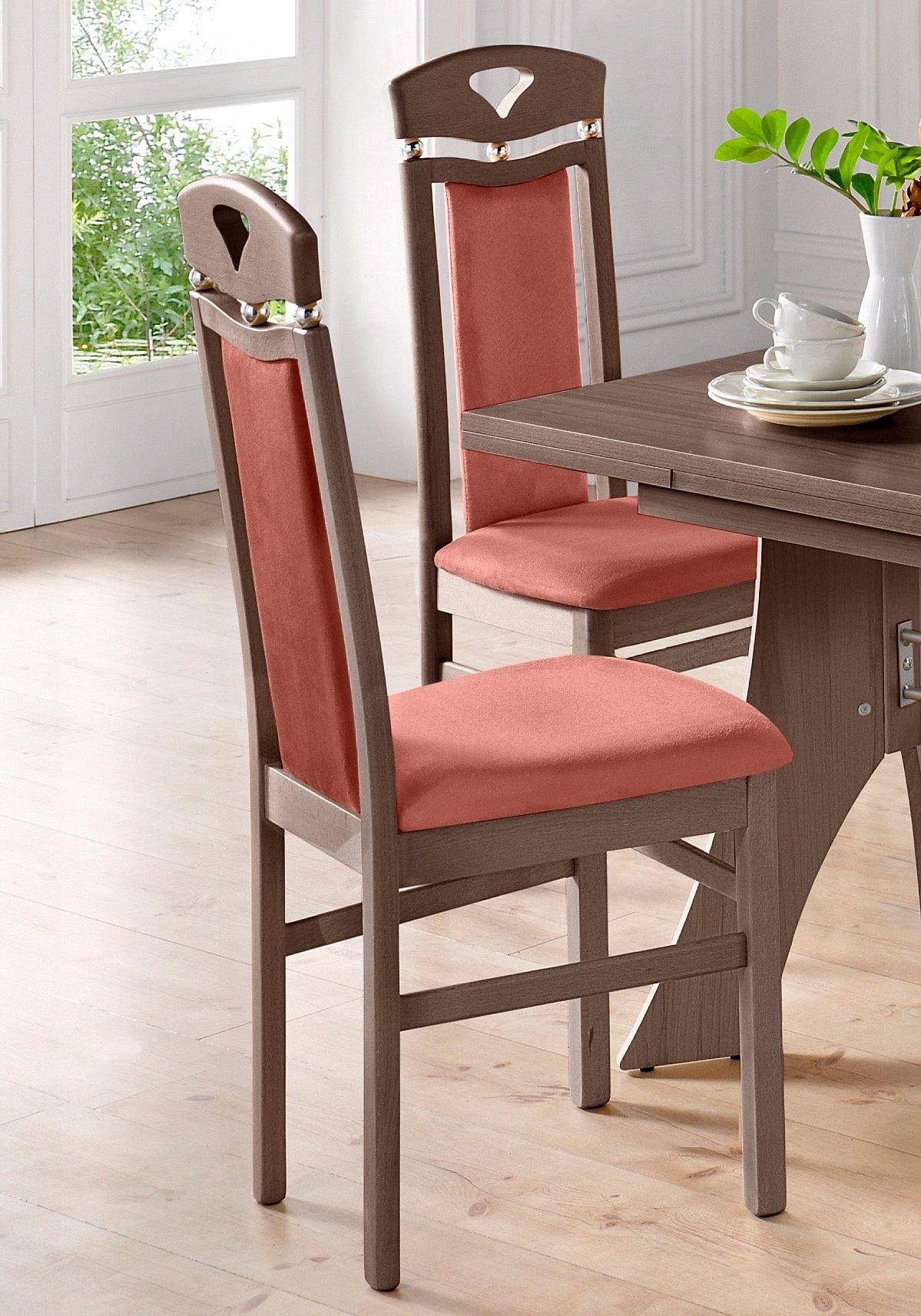 Home affaire Esszimmerstuhl »Berta Küchenstuhl«, (Set), 2 St., Microfaser, günstig online kaufen