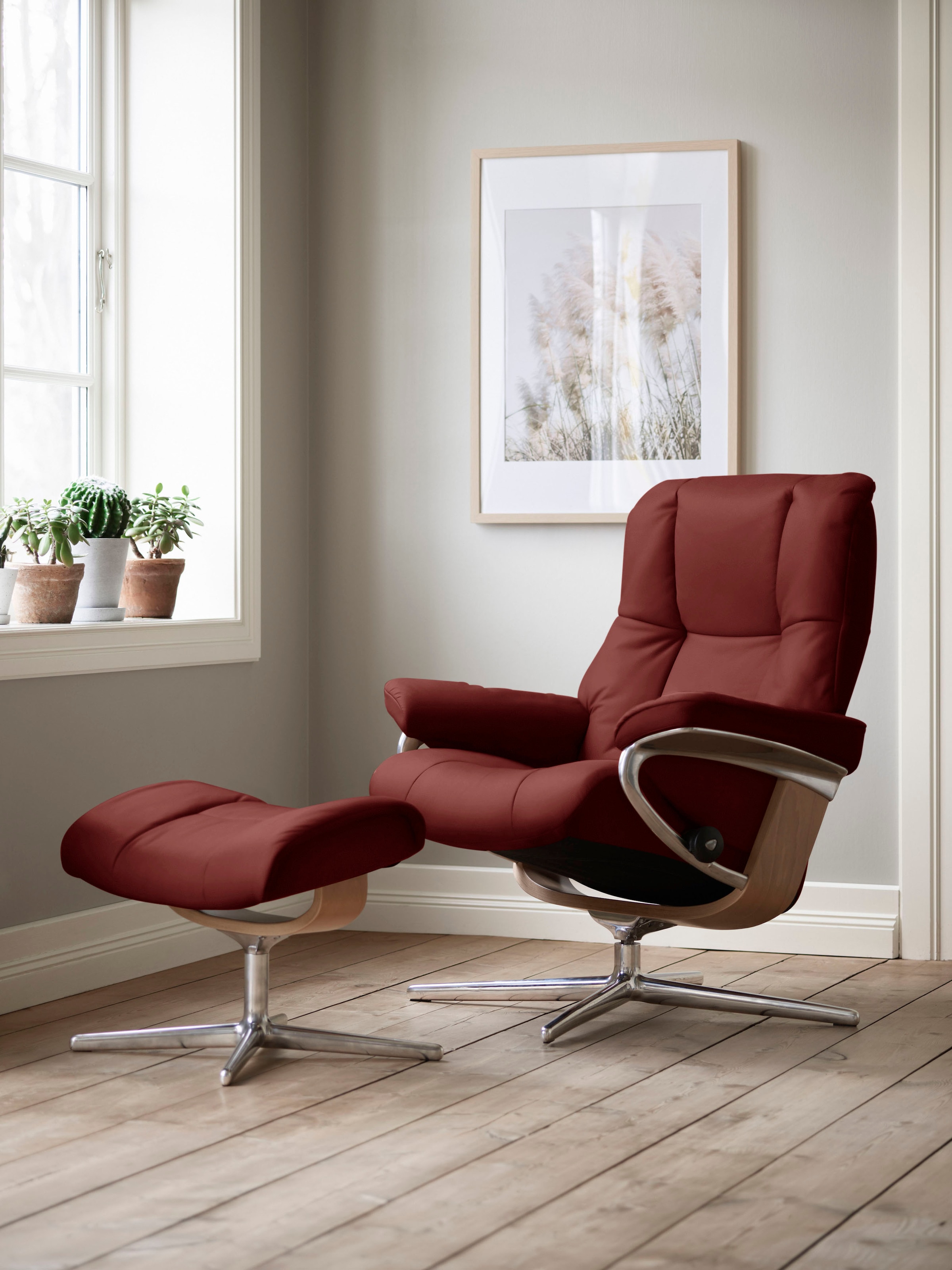 Stressless® Fußhocker »Mayfair« mit Cross Base, Größe S, M & L, Holzakzent Eiche