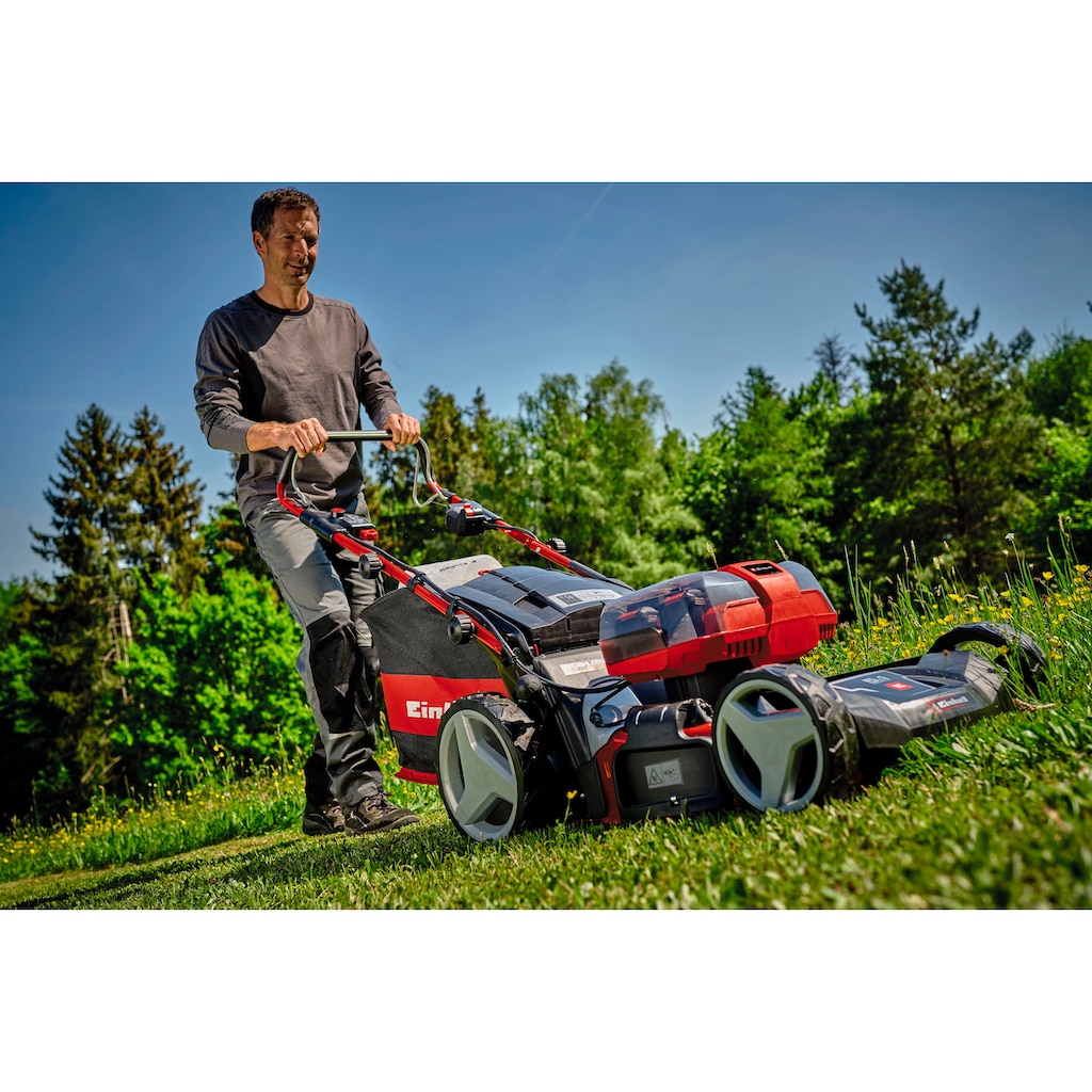 Einhell Akkurasenmäher »GP-CM 36/47 S HW Li (4x4,0Ah)«, (Set), mit Radantrieb, 4 Akkus und Ladegerät