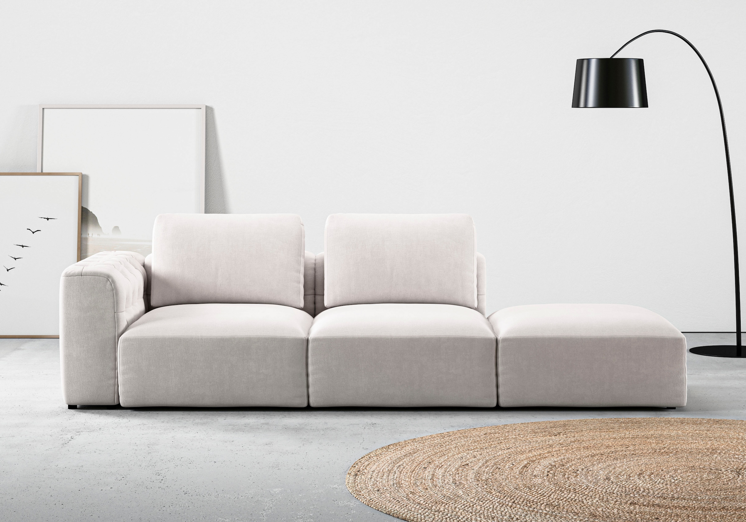 Home affaire Chaiselongue »Cushid« Modul-Sofa, bestehend aus 2-Sitzer und H günstig online kaufen