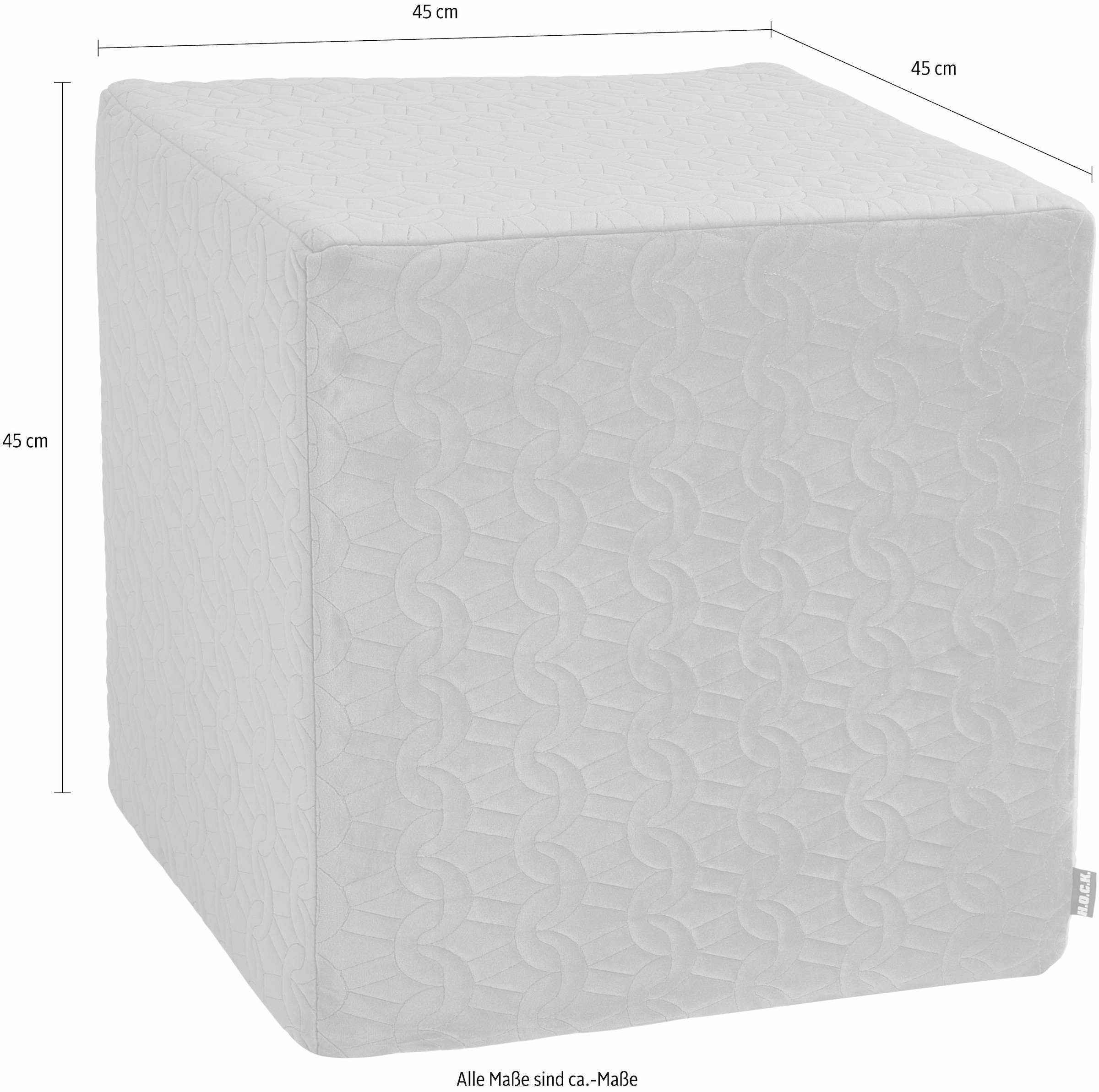 H.O.C.K. Sitzwürfel »Soft Nobile«, (1 St.), 45/45/45 cm