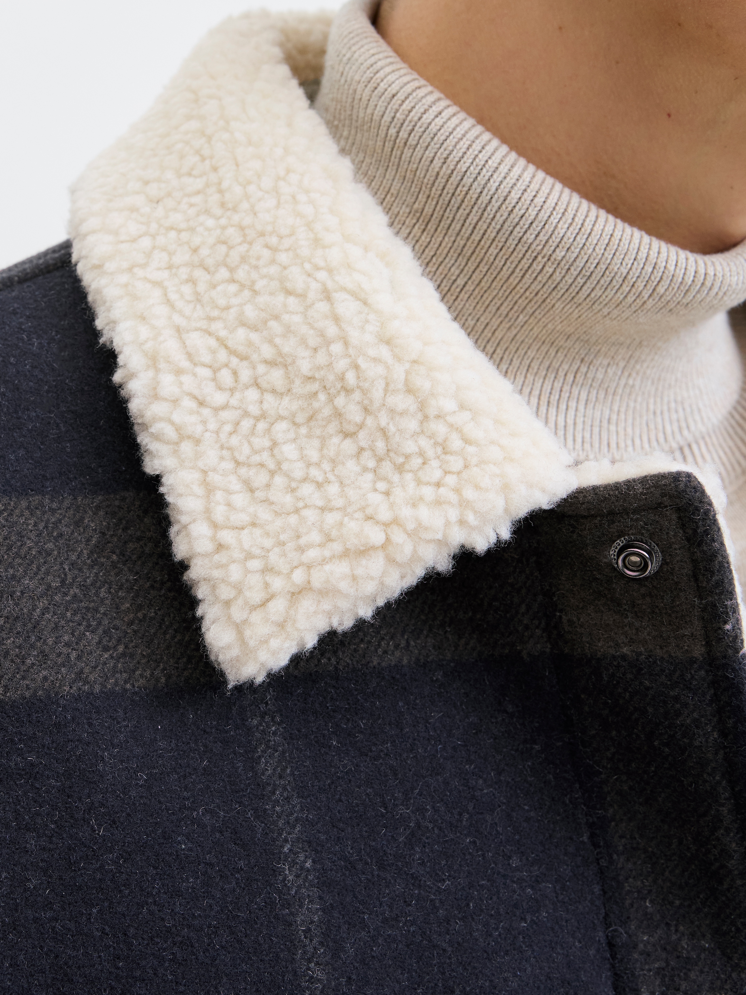 Jack & Jones Wolljacke »JPRBLUTEXAS WOOL BLEND TRUCKER JACKET SN« ohne Kapuze