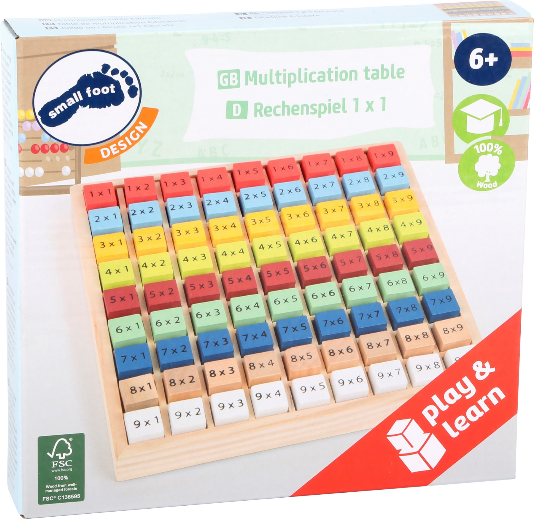 Small Foot Lernspielzeug »Kunterbuntes 1 x 1 , Educate«