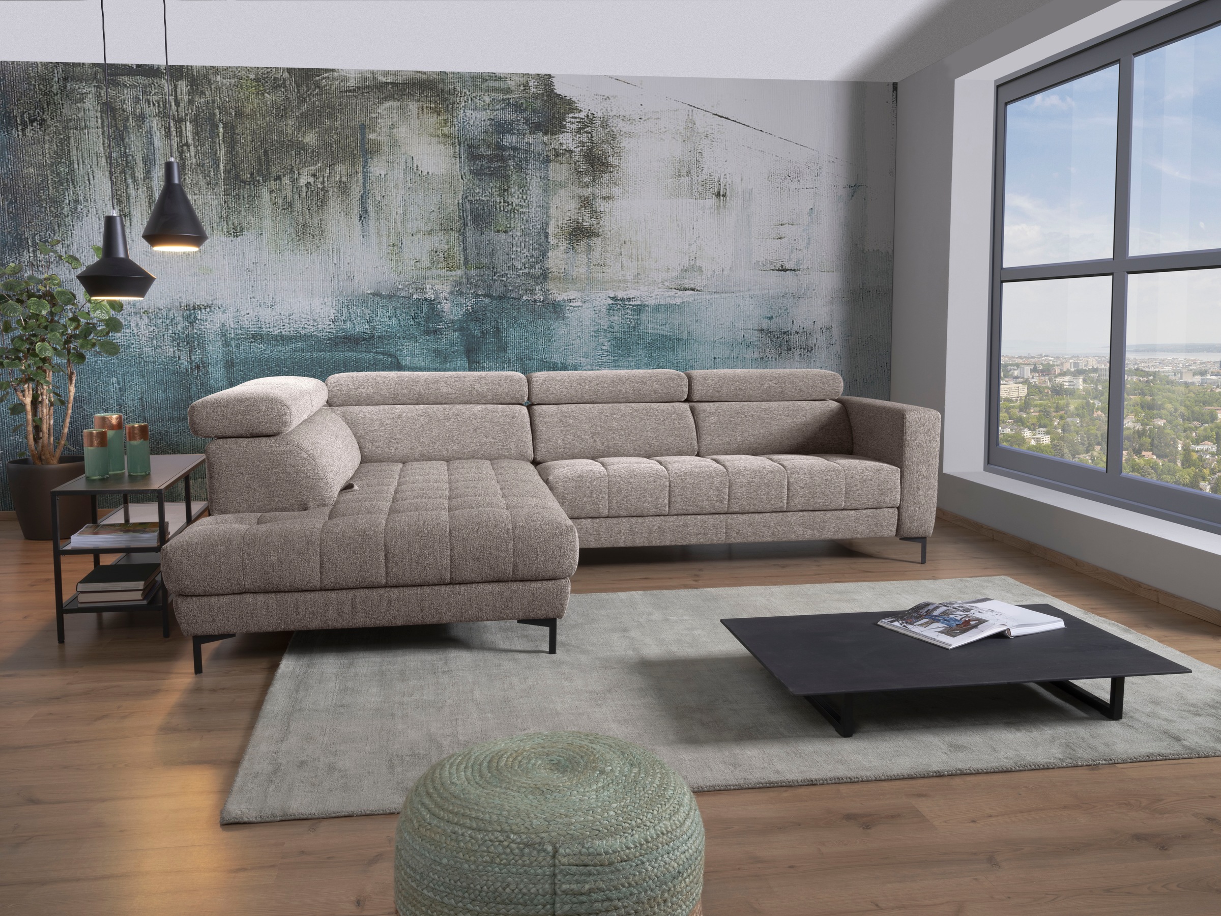 alina Ecksofa »Bahira« Inkl. Rückenlehnen- und Sitztiefenverstellung, Breit günstig online kaufen