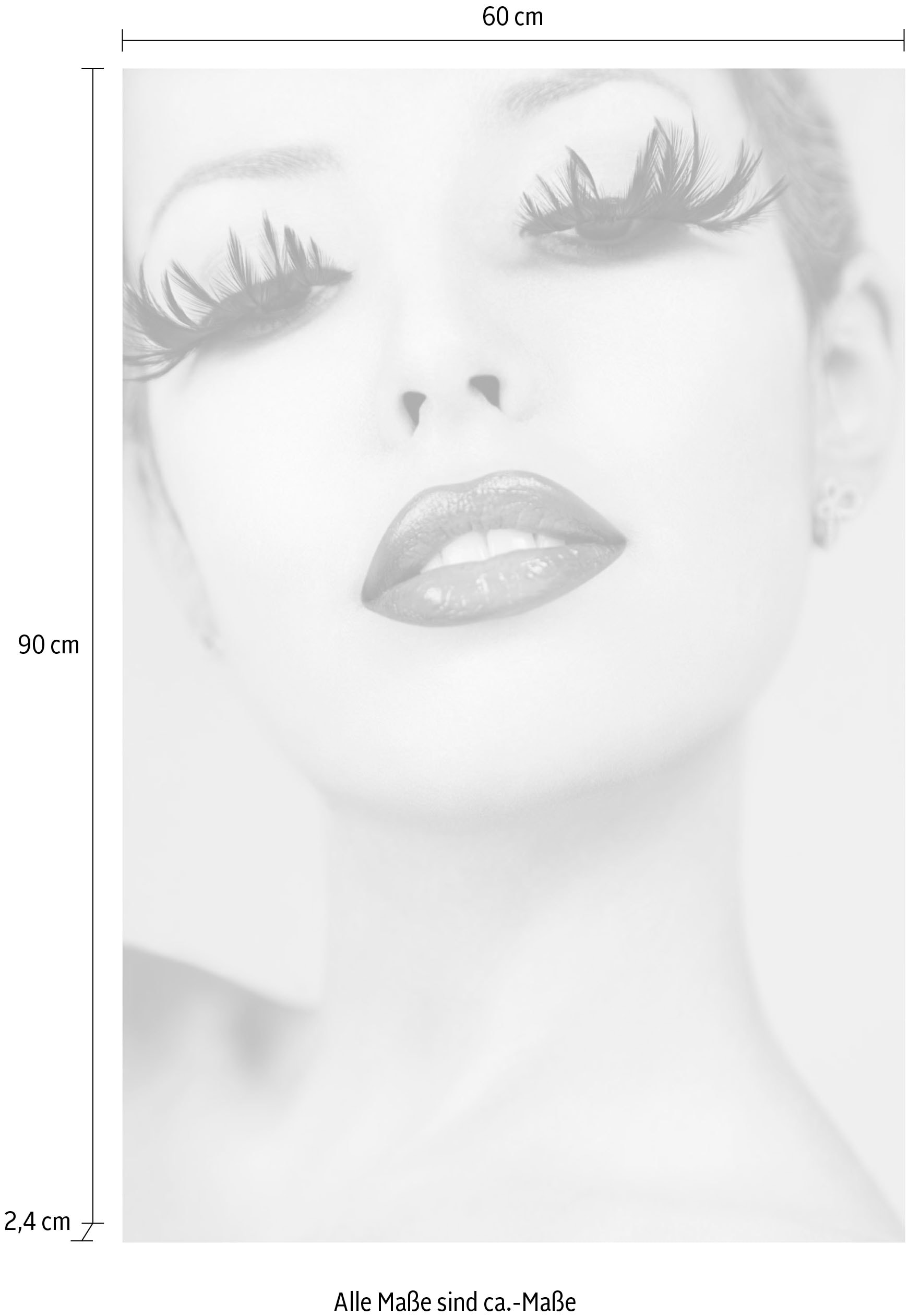 queence Acrylglasbild »Frau« Bilder von Frauen | Frau | Kunst | Schwarz-Weiß Fine Art-Print in Galeriequalität