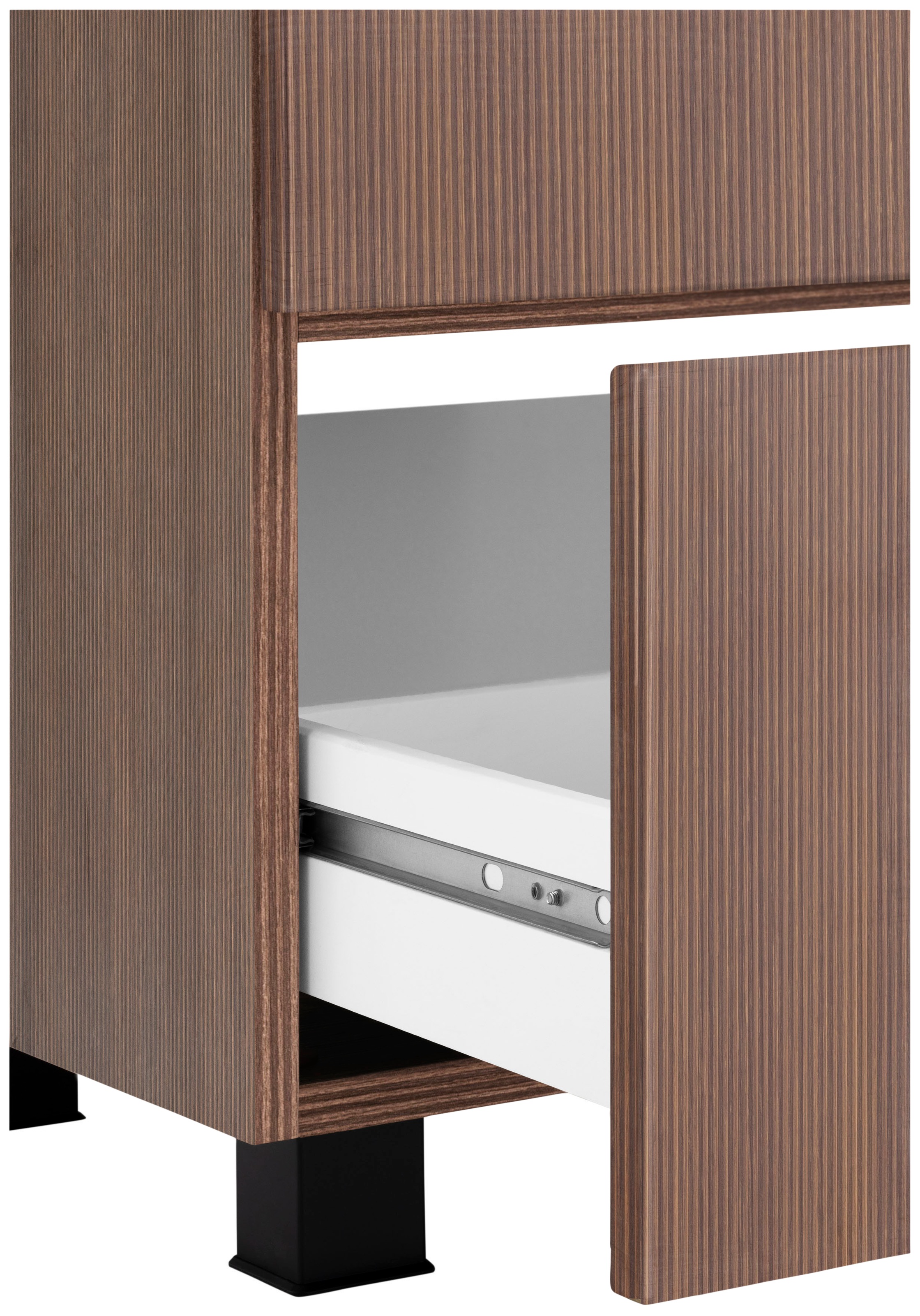 welltime Waschbeckenunterschrank »Trento, verschiedene Ausführungen und Farben«, Badmöbel, Breite 60 cm, Beckenunterschrank auf Füßen, Made in Germany