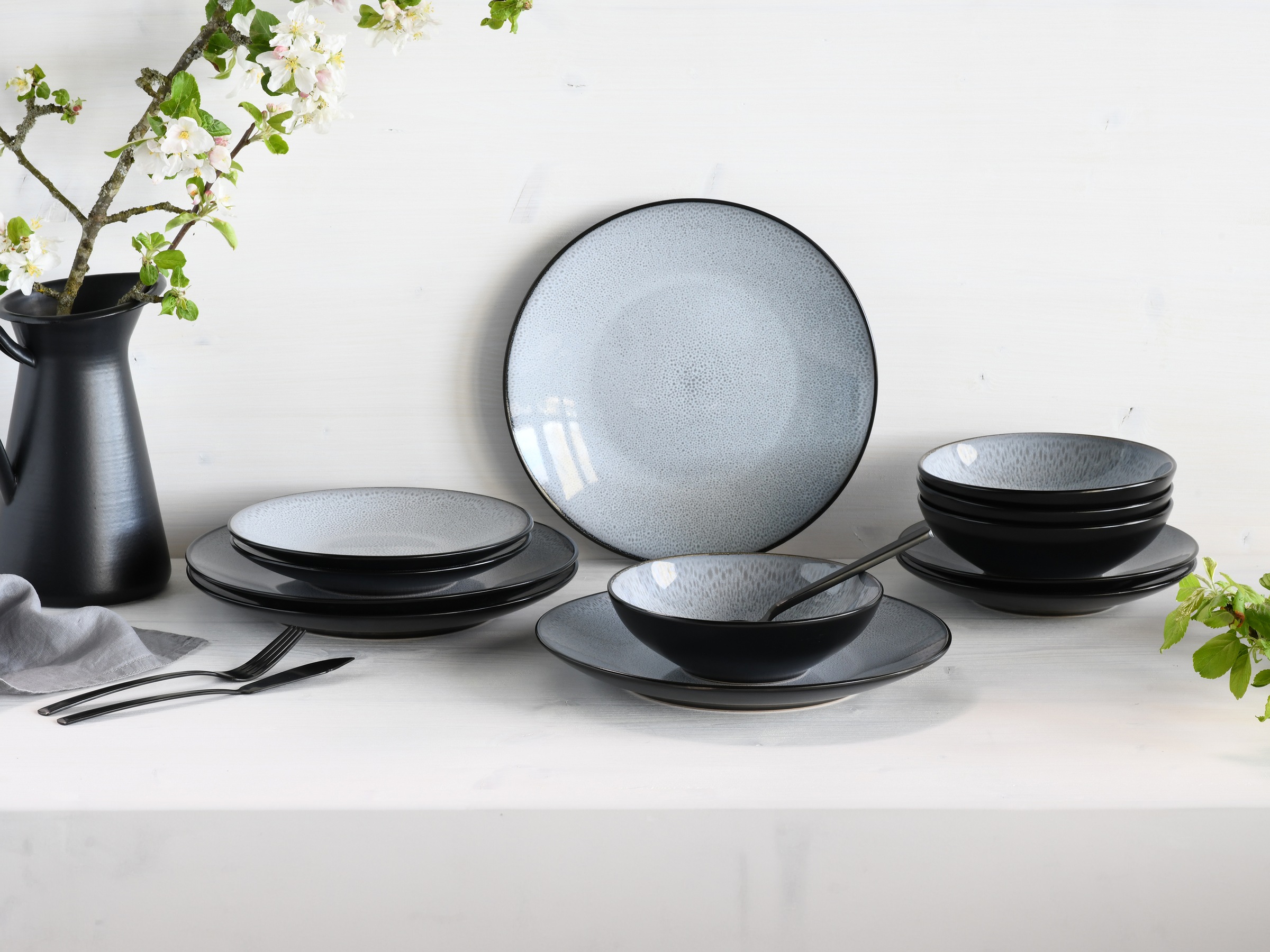 my home Tafelservice »modernes Geschirr-Set, Service Grönvik«, (Set, 12 tlg günstig online kaufen