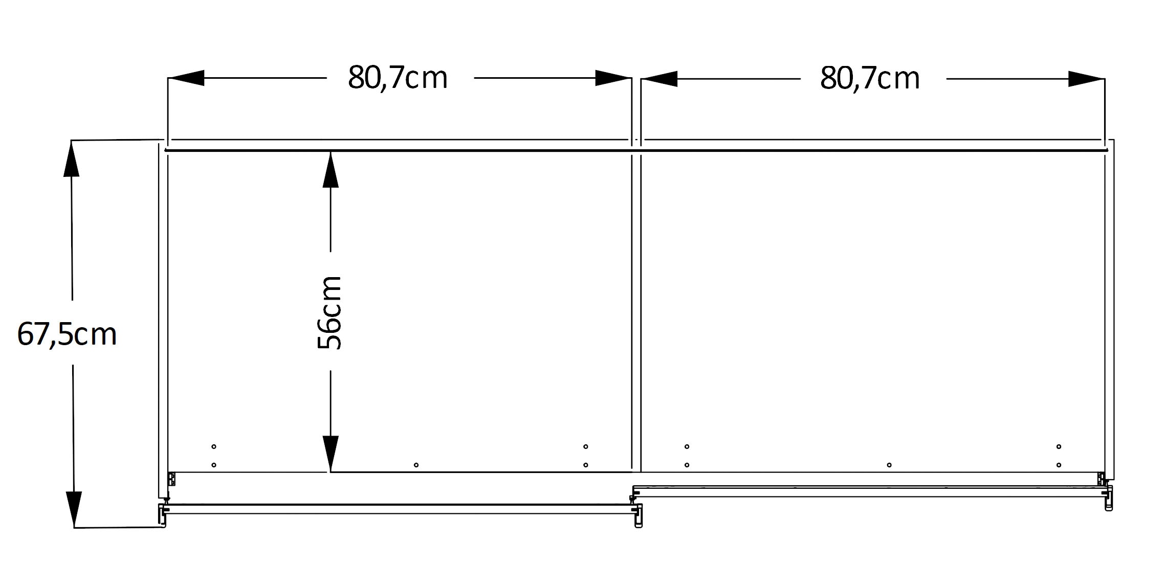 STAUD Schwebetürenschrank »Sinfonie Plus, edles Design in hochwertiger Qualität, Made in Germany« Glas und Spiegel-Frontkombination mit vier Ausstattungsvarianten