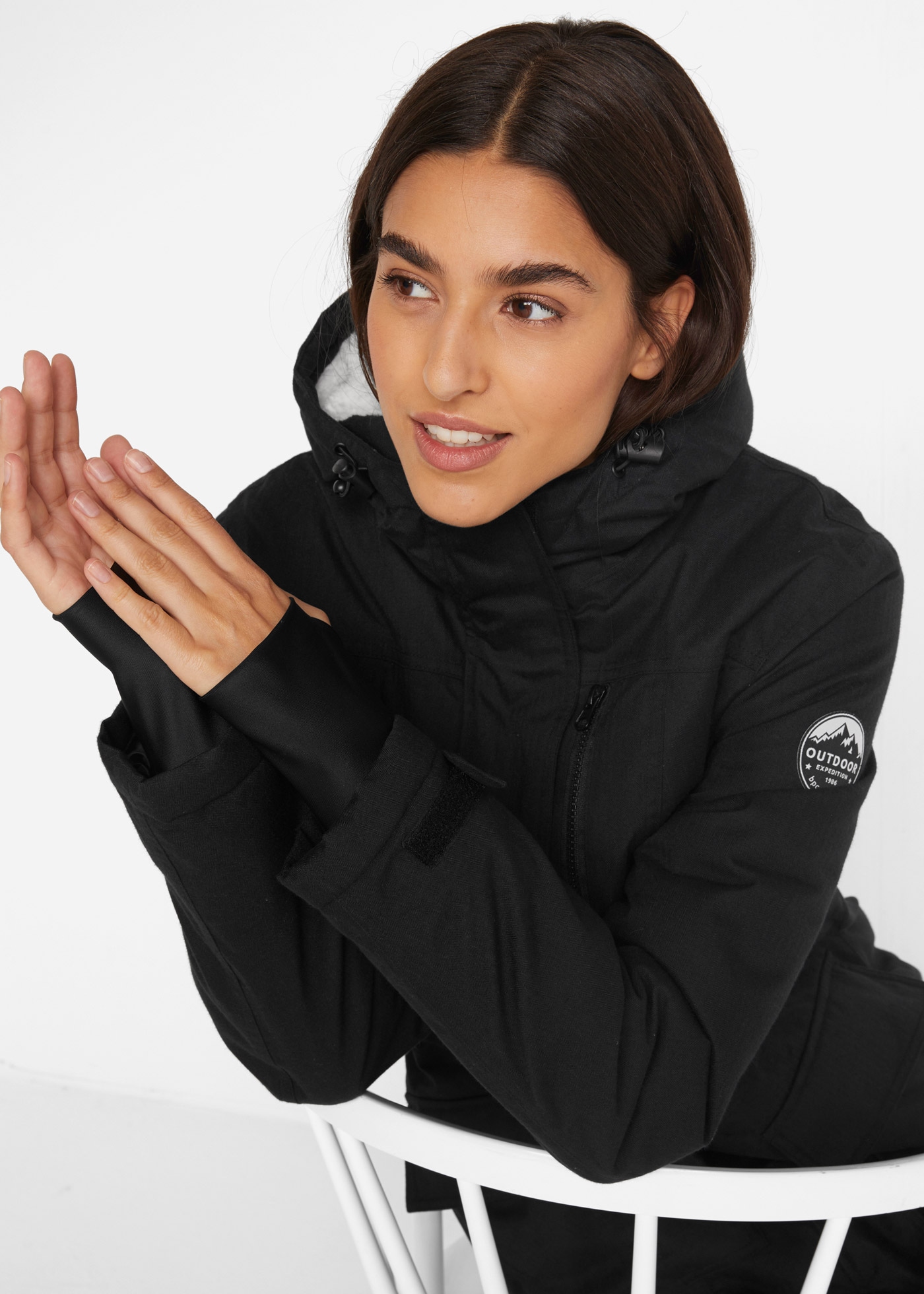 bonprix Funktionsparka »wasserdichte Funktions-Parka mit Teddyfleece in der Kapuze« mit Kapuze wasserdichte Funktions-Parka mit Teddyfleece in der Kapuze