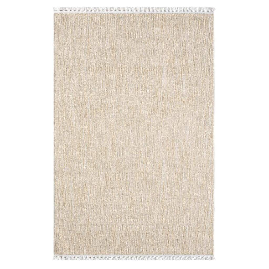 Carpet City Teppich »CLASICO 0052«, rechteckig, 11 mm Höhe, Läufer, Kurzflor, Hochtief-Muster, Boho, Fransen, Wohnzimmer