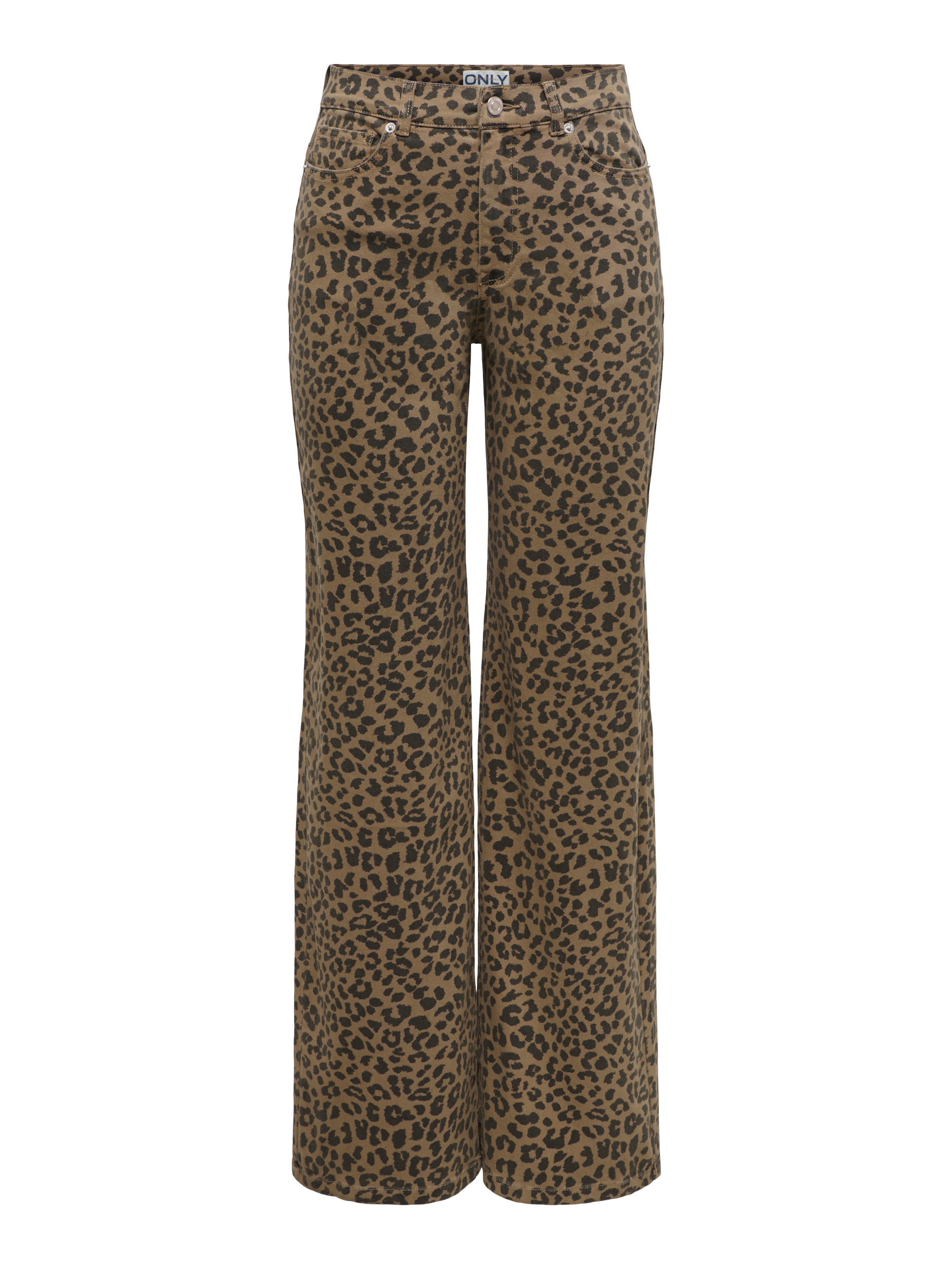 ONLY High-waist-Jeans »ONLMADISON HW WIDE ANIMAL PANT PNT« Baumwollmischung, wide fit, high waist