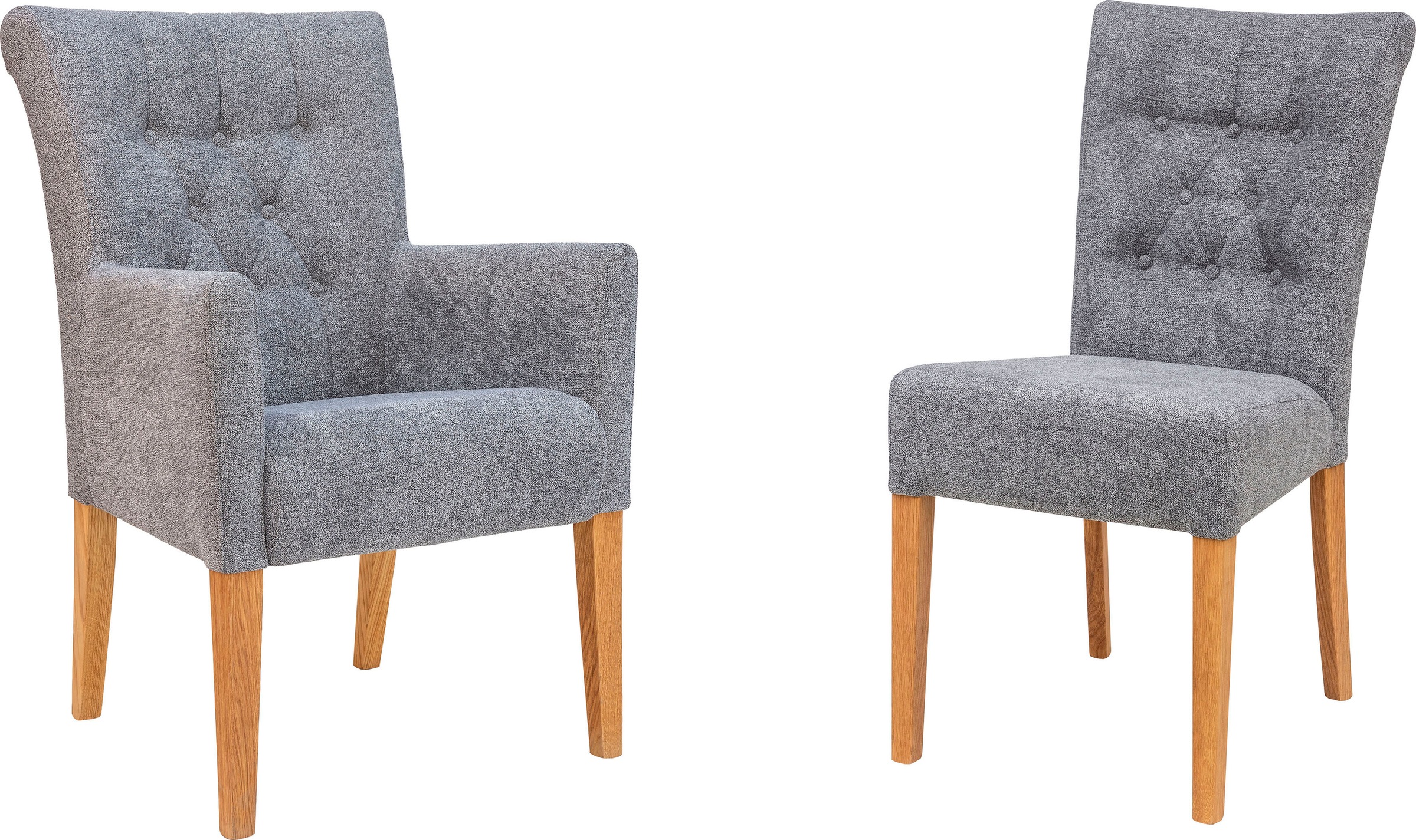 Home affaire Polsterstuhl »Queen«, (Set), 4 St., Feinstruktur, Esszimmerstuhl mit Knopfheftung, 2er, 4er oder 6er-Set