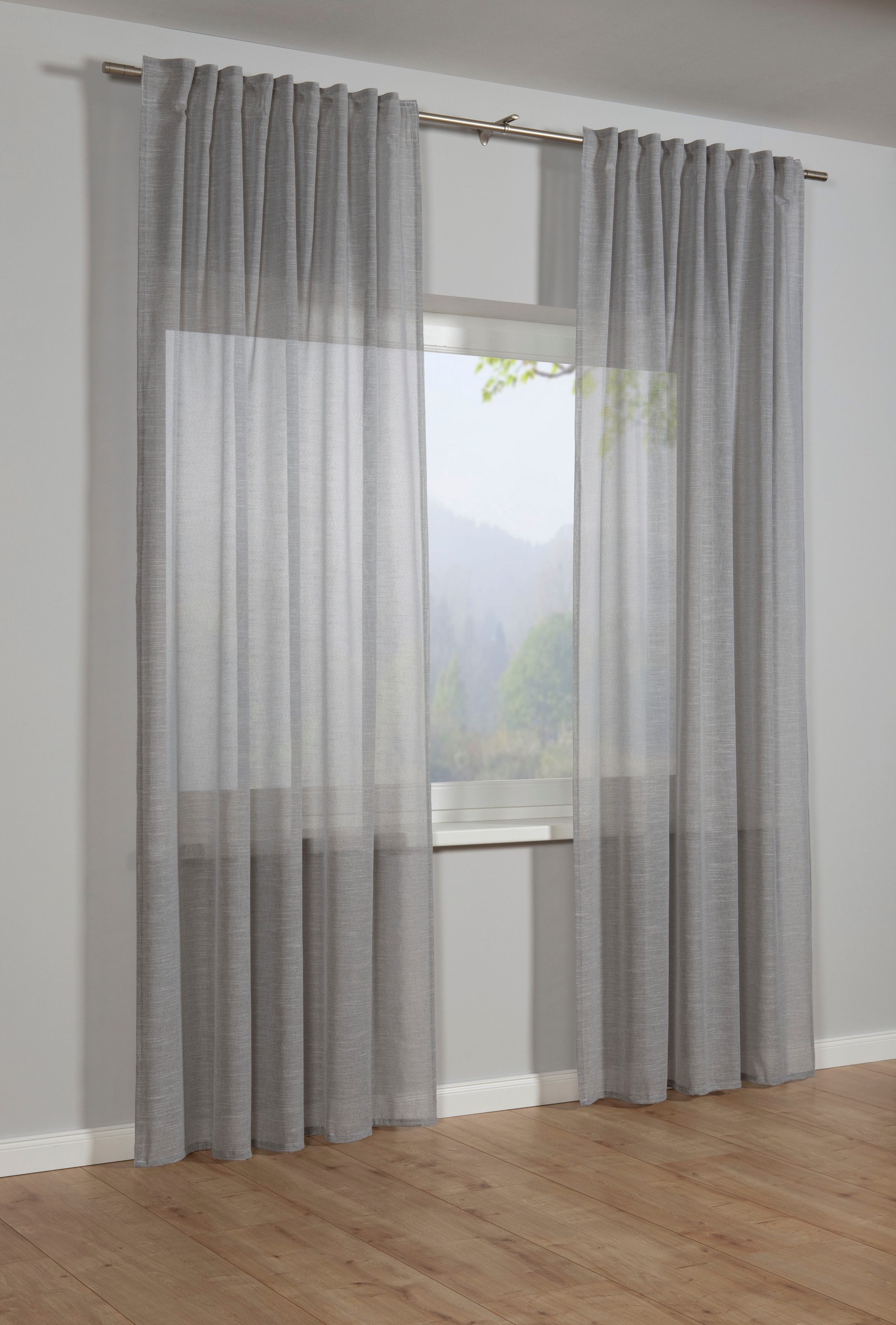Kutti Vorhang »Dandelion«, (1 St.), %Sale Ausbrenner, halbtransparent, bedruckt Gardine im jetzt Baumwolle-Polyester